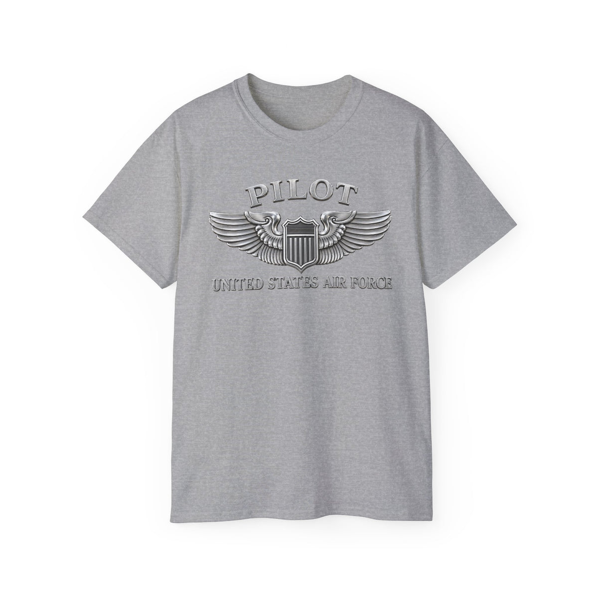 Unisex Ultra Cotton Tee - USAF - Basic Pilot Badge - United States Air Force - 3D - Enhanced