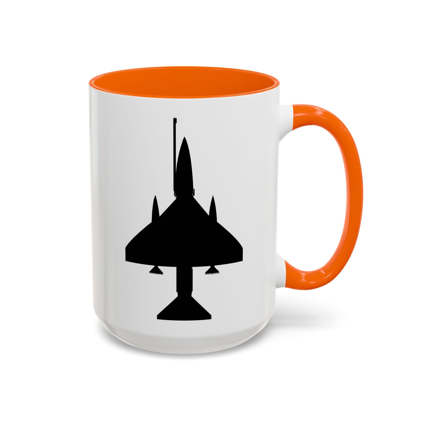 Accent Coffee Mug (11oz & 15oz) - Aircraft - A-4 SkyHawk - Top - Silhouette X 300