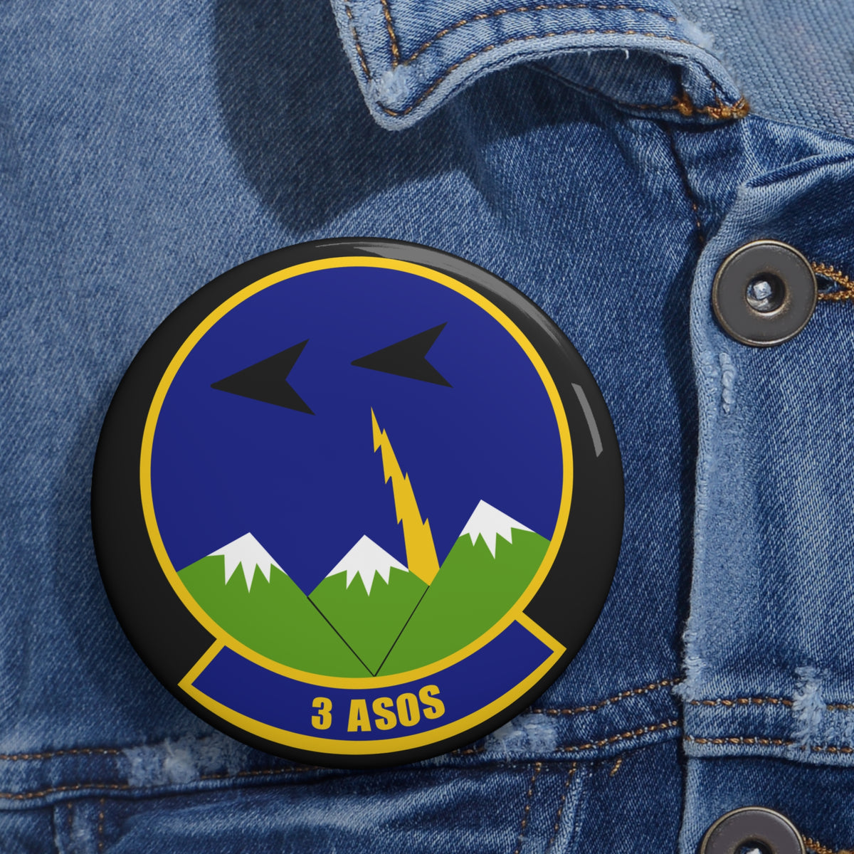 Custom Pin Button - USAF - 3rd Air Support Operations Squadron wo txt X 300