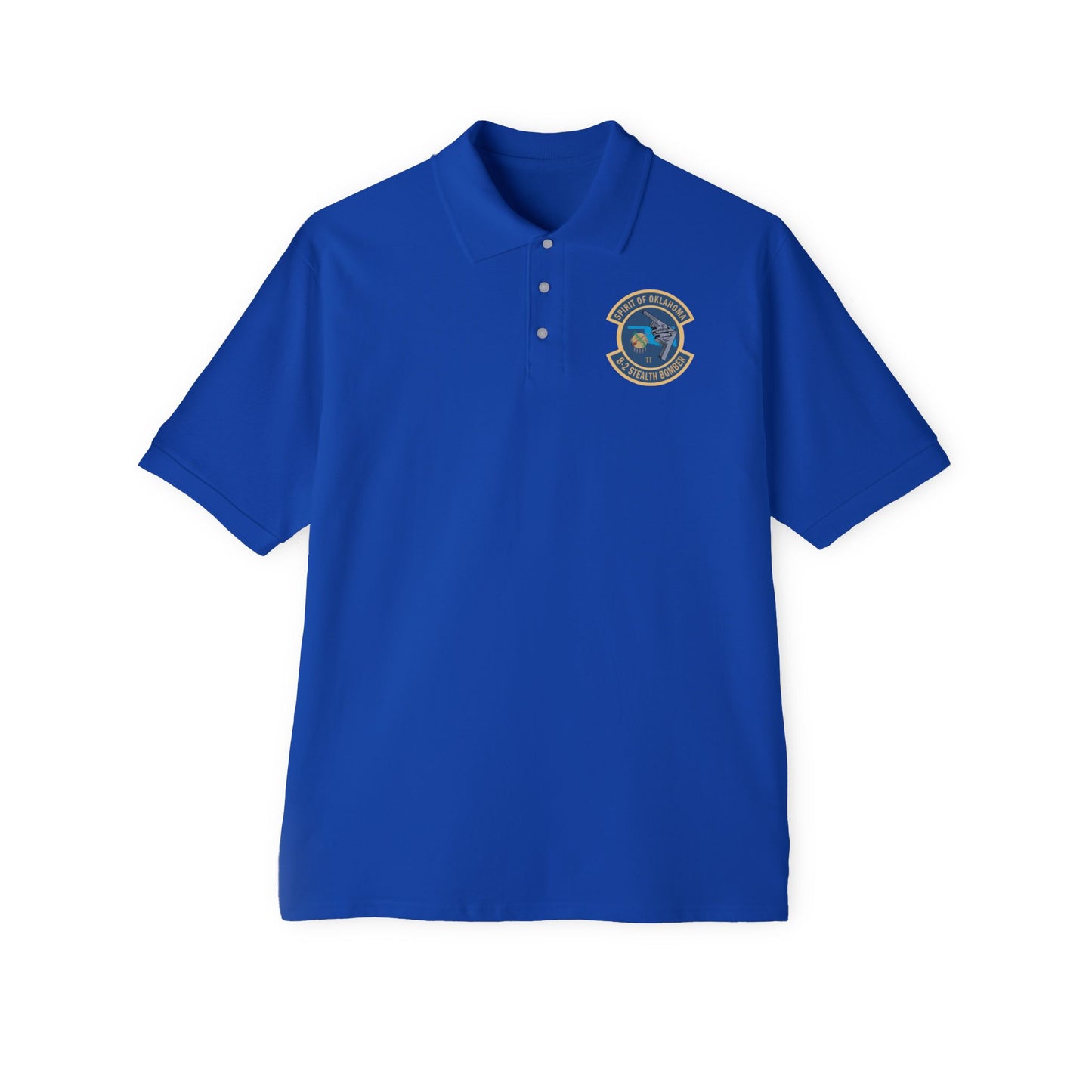 Men's Piqué Polo - USAF - B2 - Spirit of Oklahoma - Stealth Bomber wo txt X 300