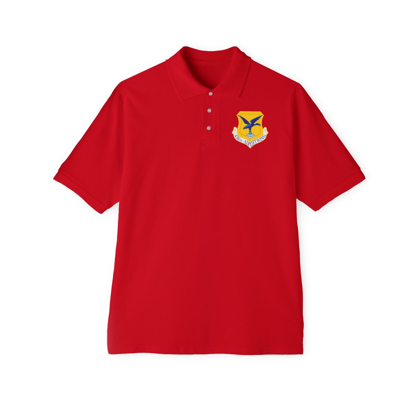 Men's Piqué Polo - USAF - 436th Airlift Wing wo Txt X 300