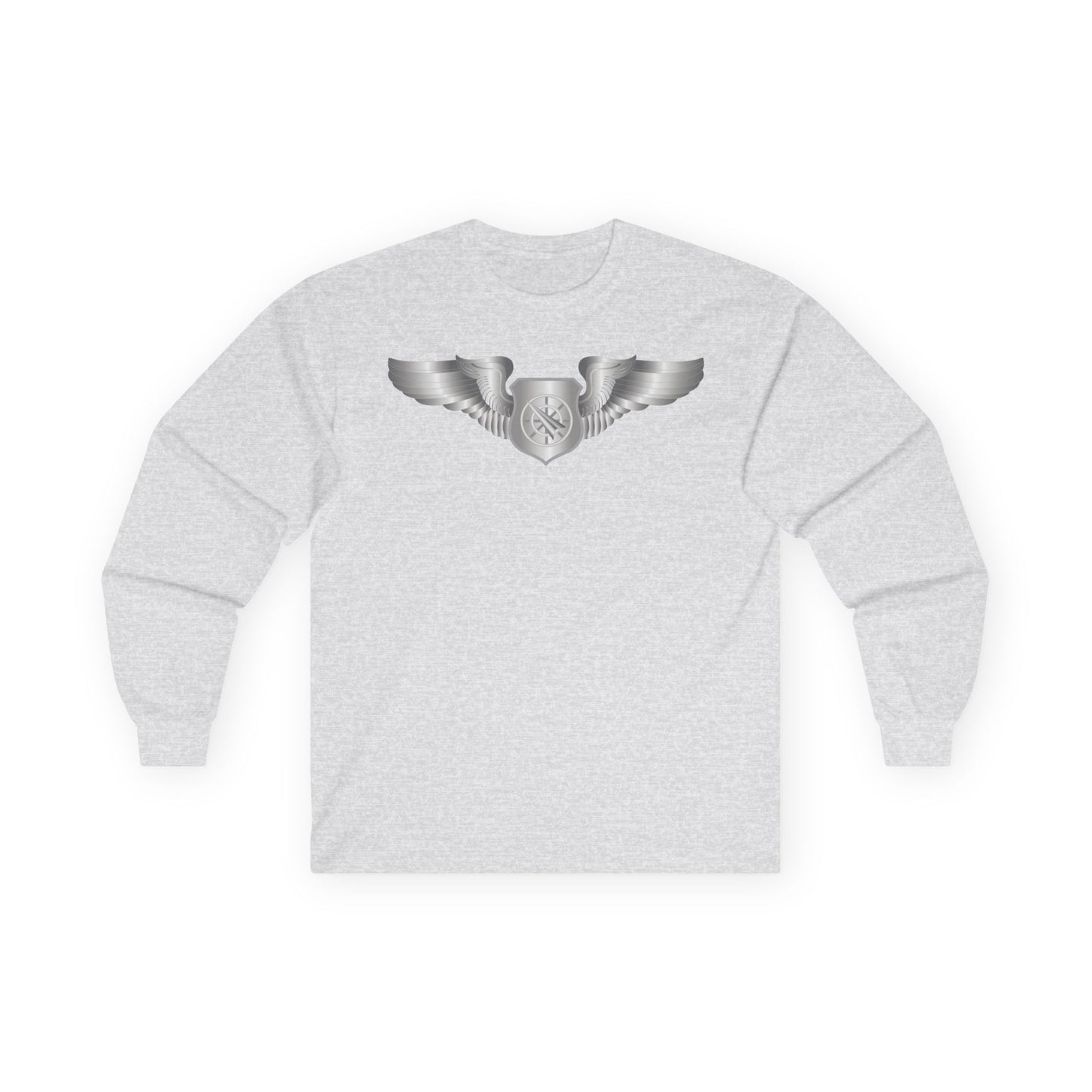 Unisex Ultra Cotton Long Sleeve Tee - USAF - Air Battle Manager - Basic Wings wo Txt
