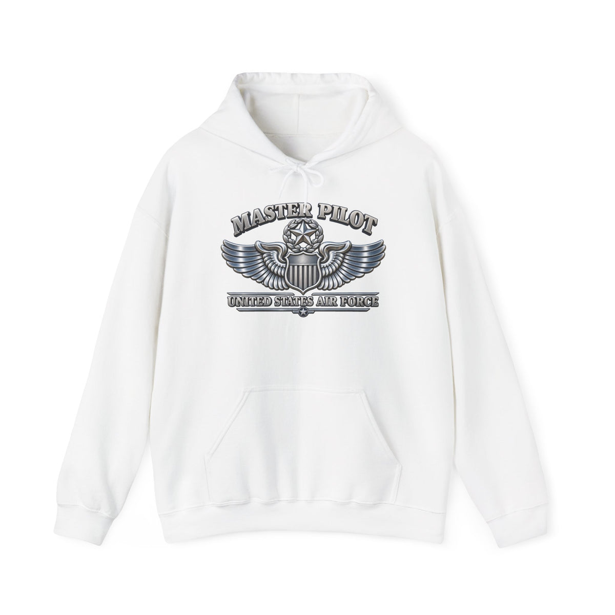 Unisex Heavy Blend Hooded Sweatshirt - USAF - Master Pilot Badge - United States Air Force - 3D - Enhanced