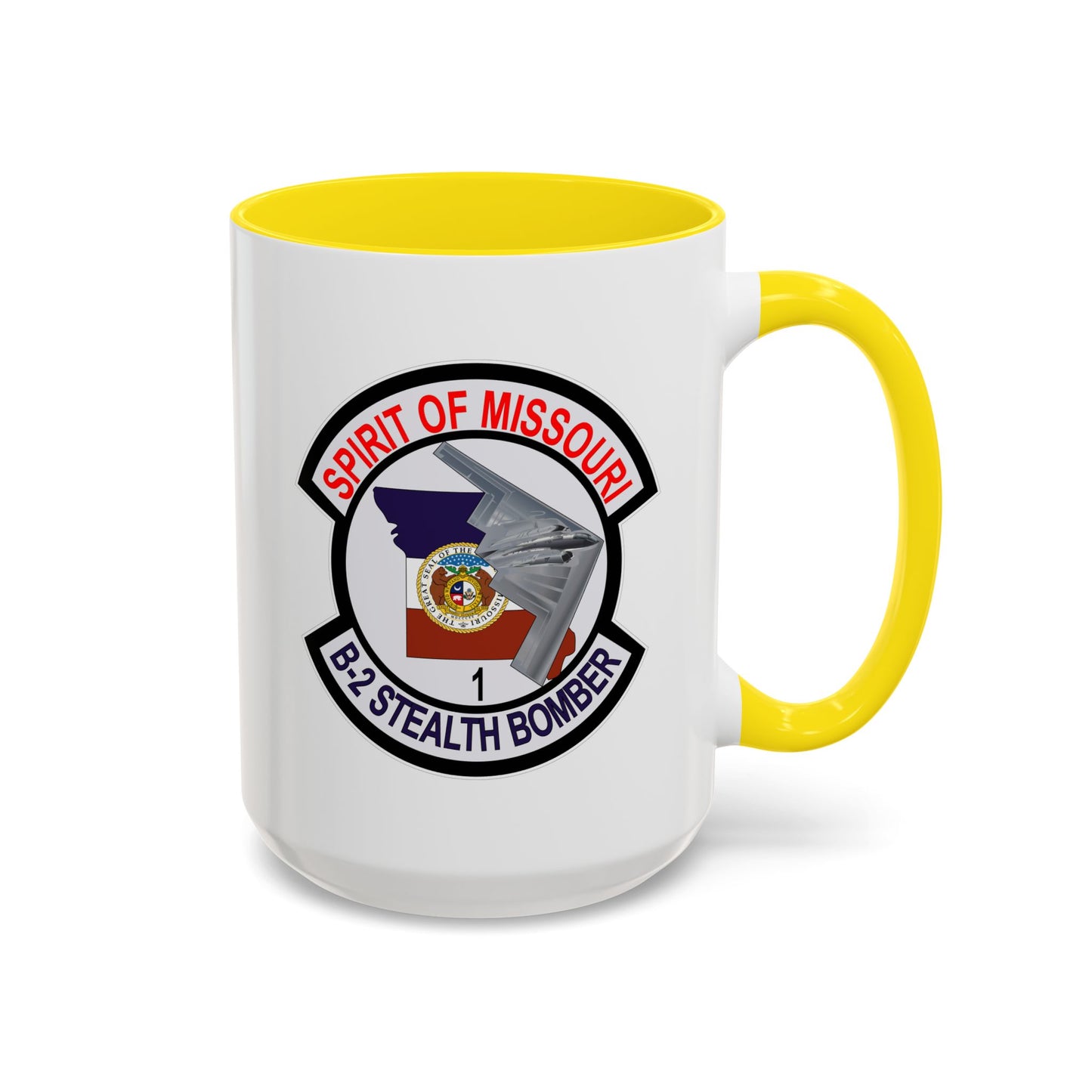 Accent Coffee Mug (11oz & 15oz) - USAF - B2 - Spirit of Missouri - Stealth Bomber wo Txt