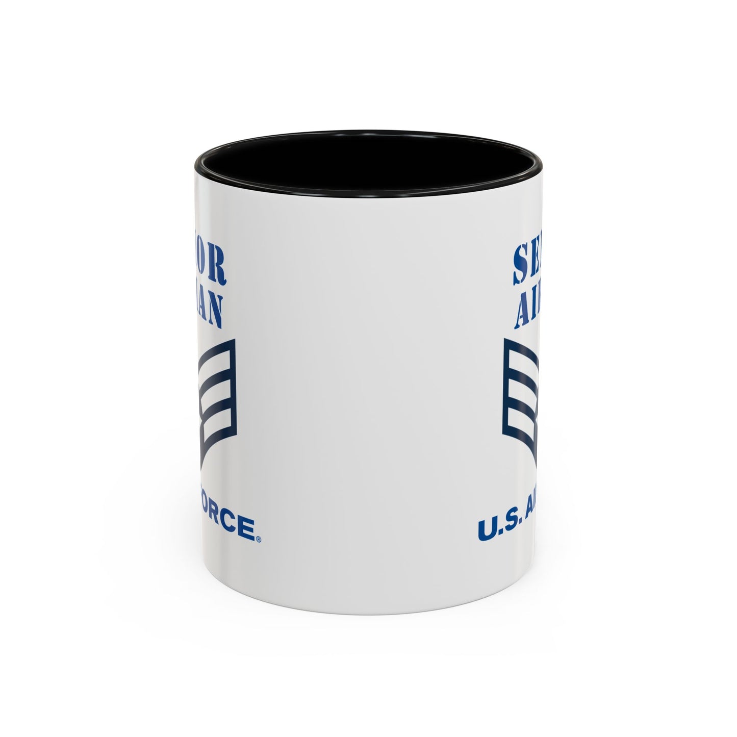 Accent Coffee Mug (11oz & 15oz) - USAF - Senior Airman (E4) - 2020 - US Air Force w Text X 300