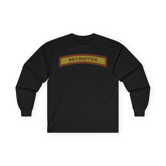 Unisex Ultra Cotton Long Sleeve Tee - USAF - Recruiter Tab