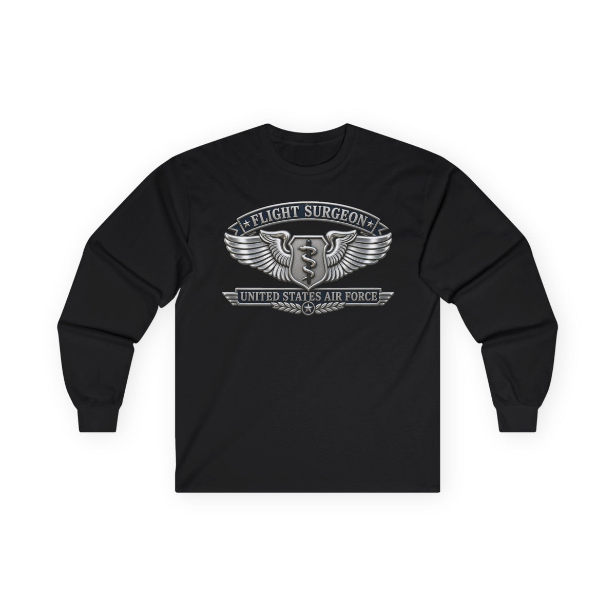 Unisex Ultra Cotton Long Sleeve Tee - USAF - Flight Surgeon Badge - United States Air Force - 3D - Enhanced