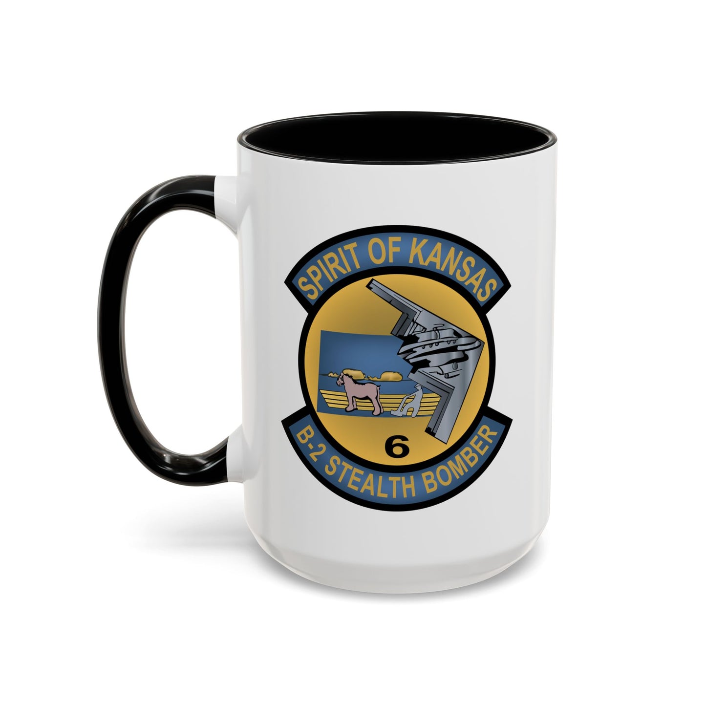 Accent Coffee Mug (11oz & 15oz) - USAF - B2 - Spirit of Kansas - Stealth Bomber wo txt X 300