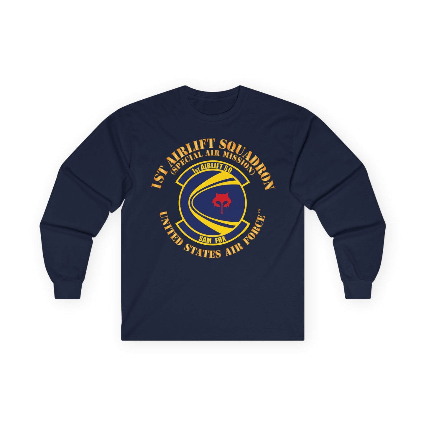 Unisex Ultra Cotton Long Sleeve Tee - USAF - 1st Airlift Squadron X 300
