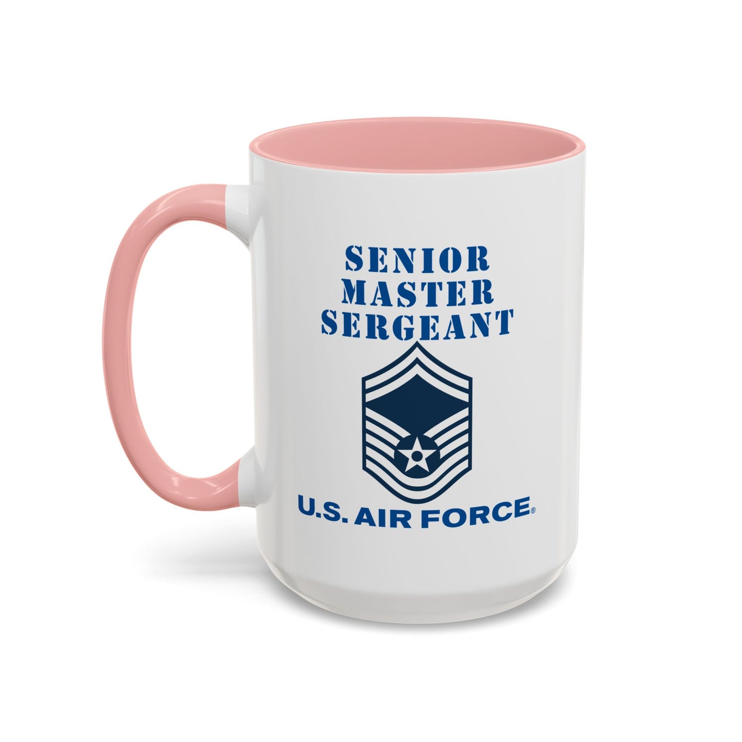 Accent Coffee Mug (11oz & 15oz) - USAF - Senior Master Sergeant (E8a) - 2020 - US Air Force w Text X 300