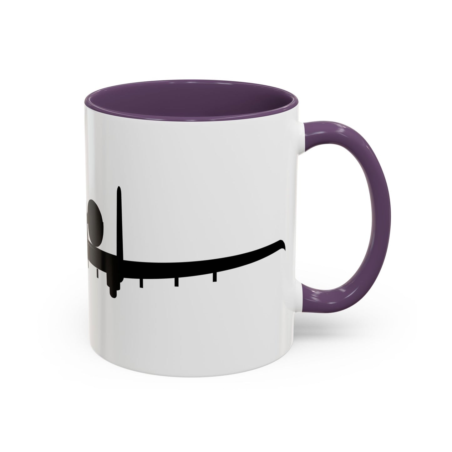 Accent Coffee Mug (11oz & 15oz) - Aircraft - USAF - A-10 Thunderbolt II - Front - Silhouette X 300