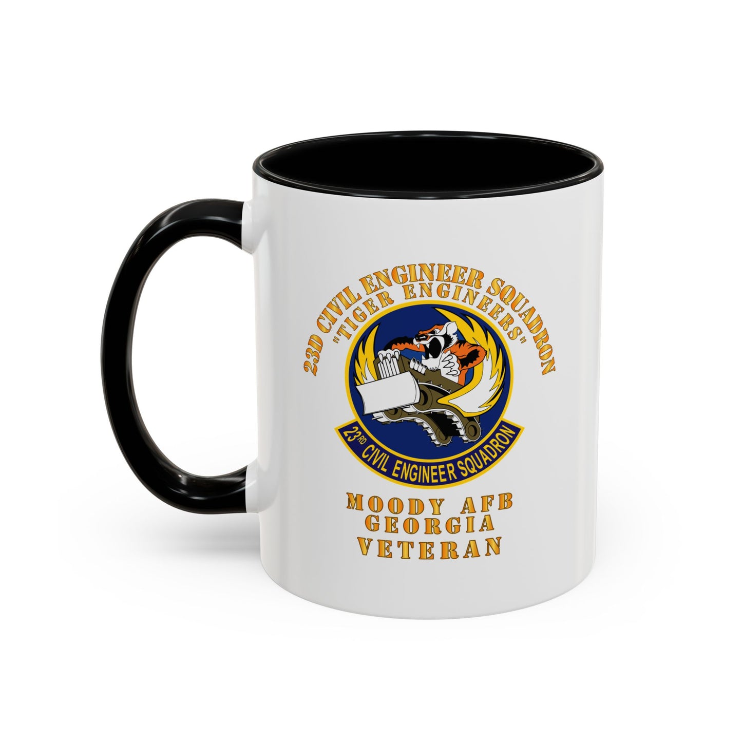 Accent Coffee Mug (11oz & 15oz) - USAF - 23d Civil Engineer Squadron - Tiger Engineers - Moody AFB, GA