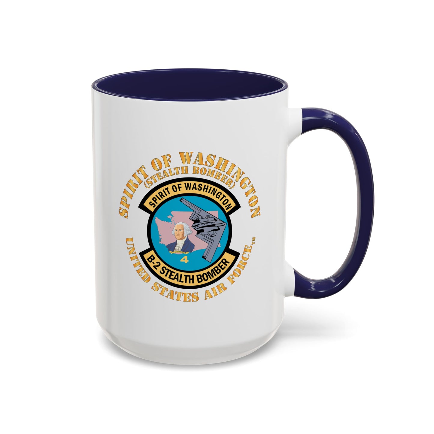 Accent Coffee Mug (11oz & 15oz) - USAF - B2 - Spirit of Washington - Stealth Bomber X 300