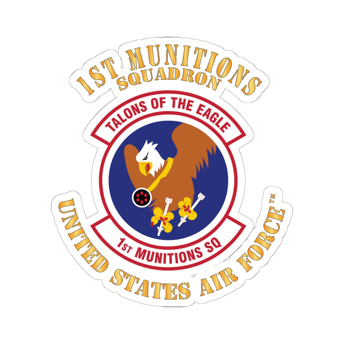 Kiss-Cut Stickers - USAF - 1st Munitions Squadron (ACC)
