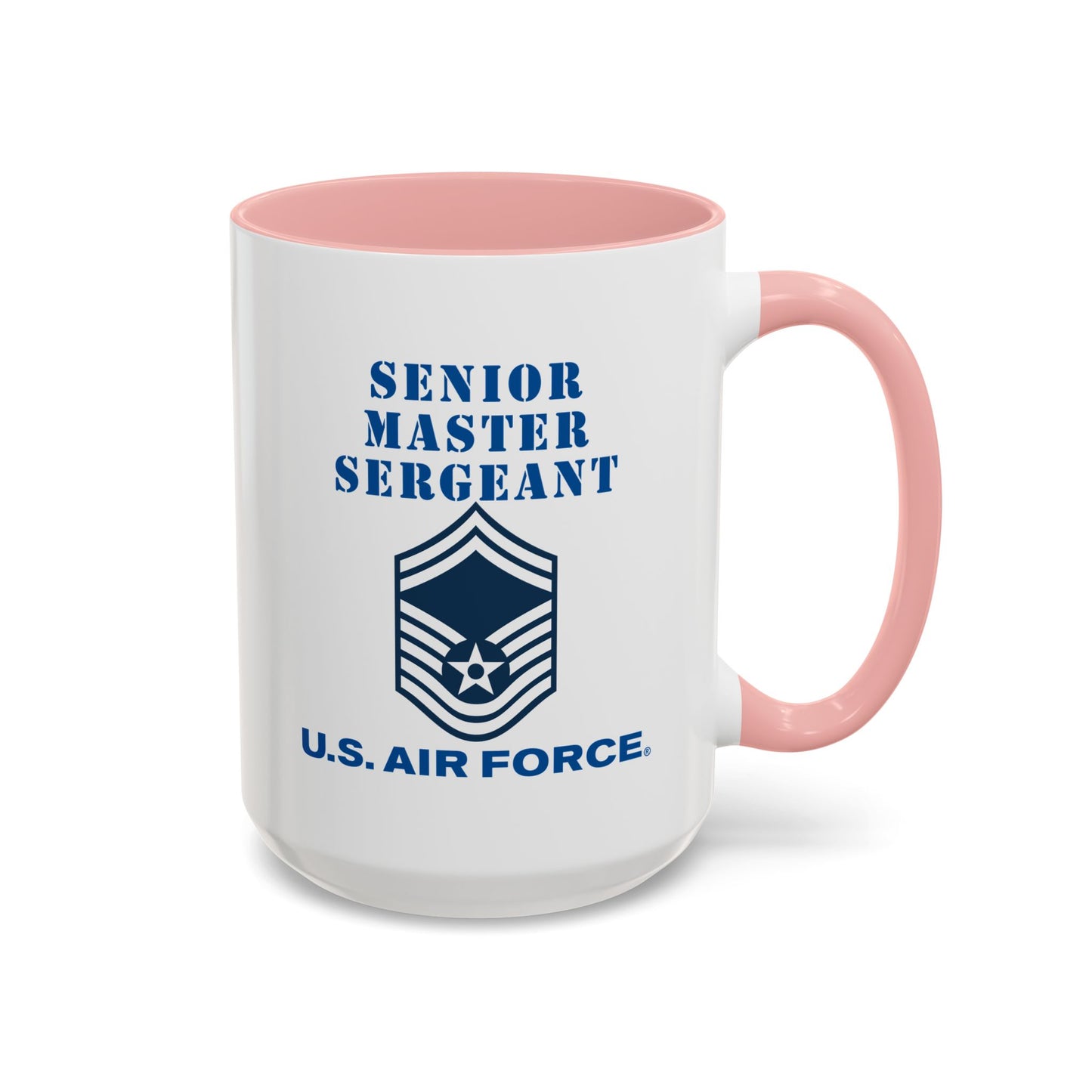 Accent Coffee Mug (11oz & 15oz) - USAF - Senior Master Sergeant (E8a) - 2020 - US Air Force w Text X 300