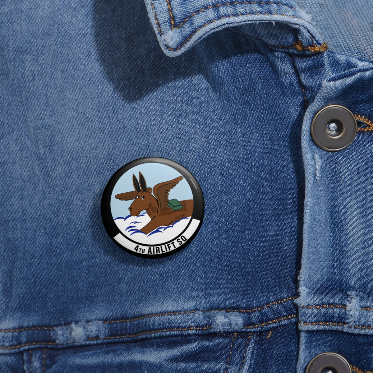 Custom Pin Button - USAF - 4th Airlift Squadron wo txt X 300