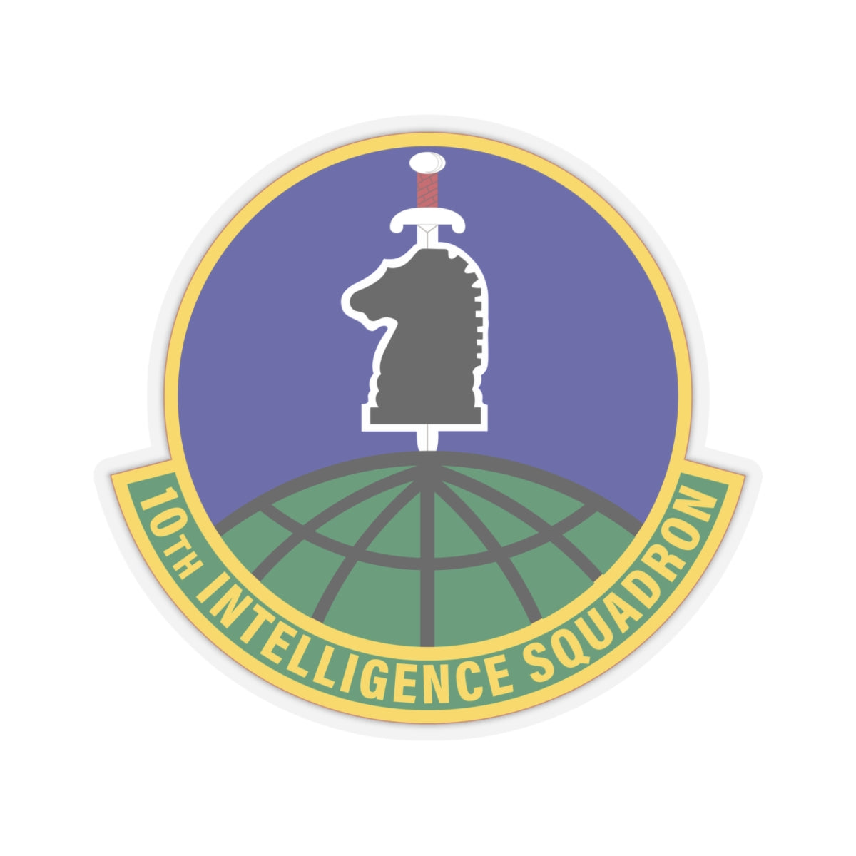 Kiss-Cut Stickers - USAF - 10th Intelligence Support Sq wo txt