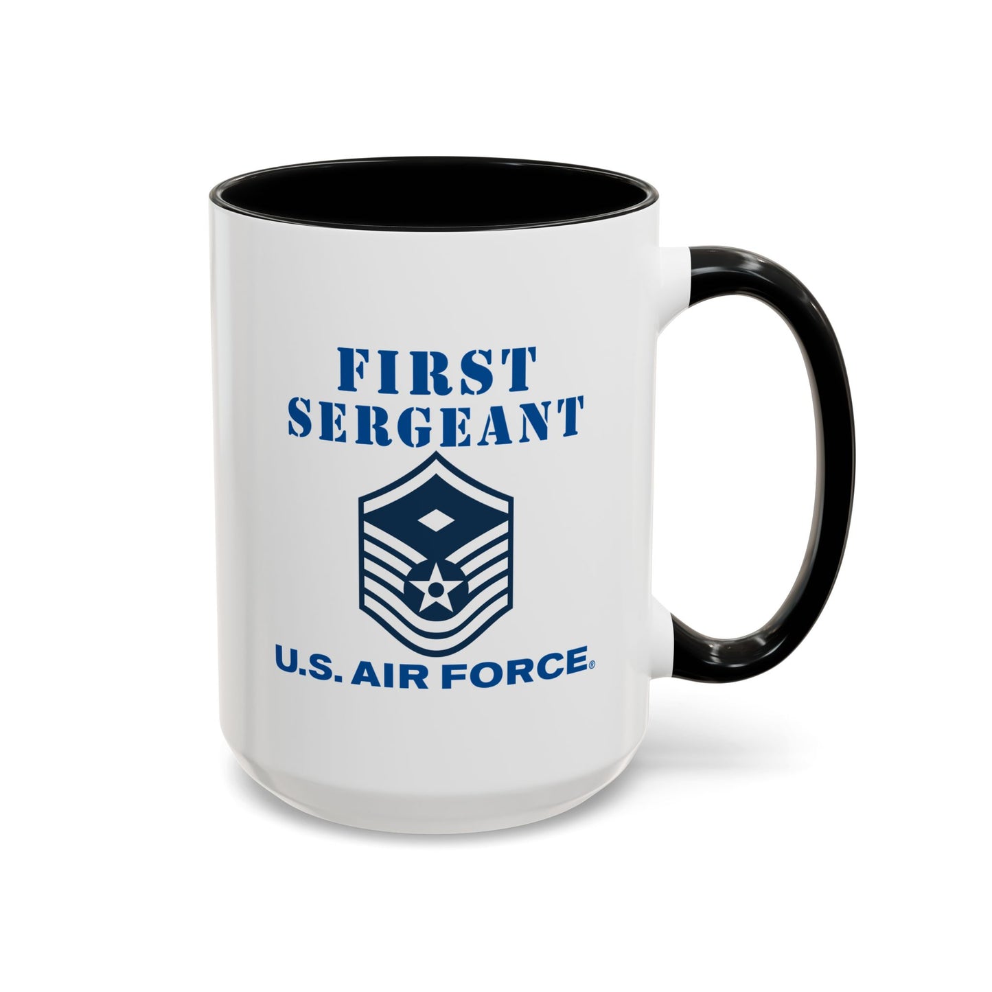 Accent Coffee Mug (11oz & 15oz) - USAF - First Sergeant (E7b) - 2020 - US Air Force w Text X 300