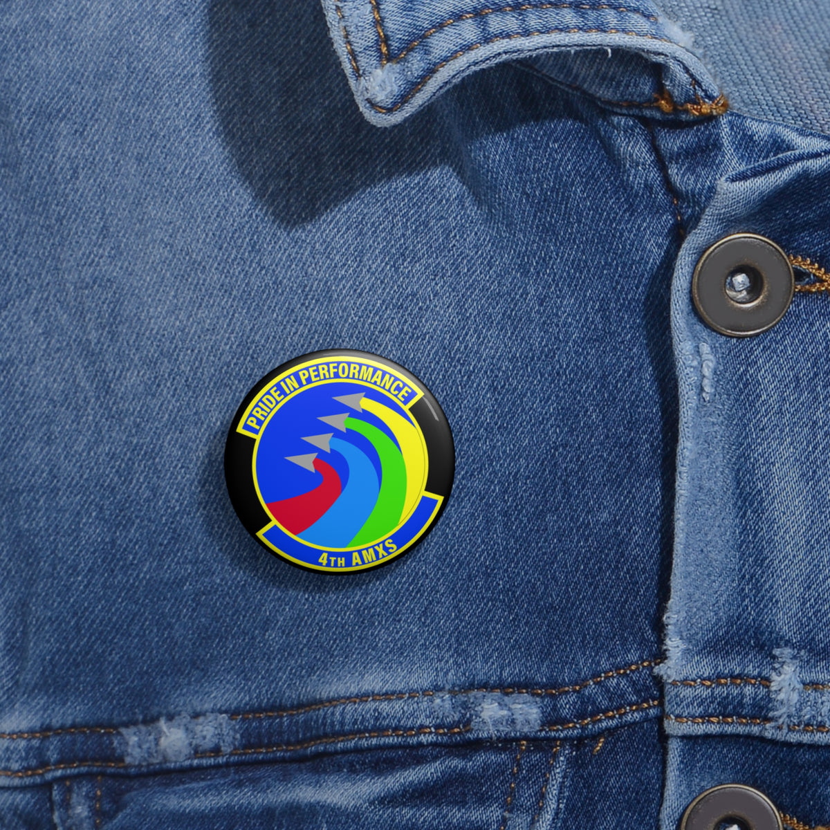 Custom Pin Button - USAF - 4th Aircraft Maintenance Sq wo txt
