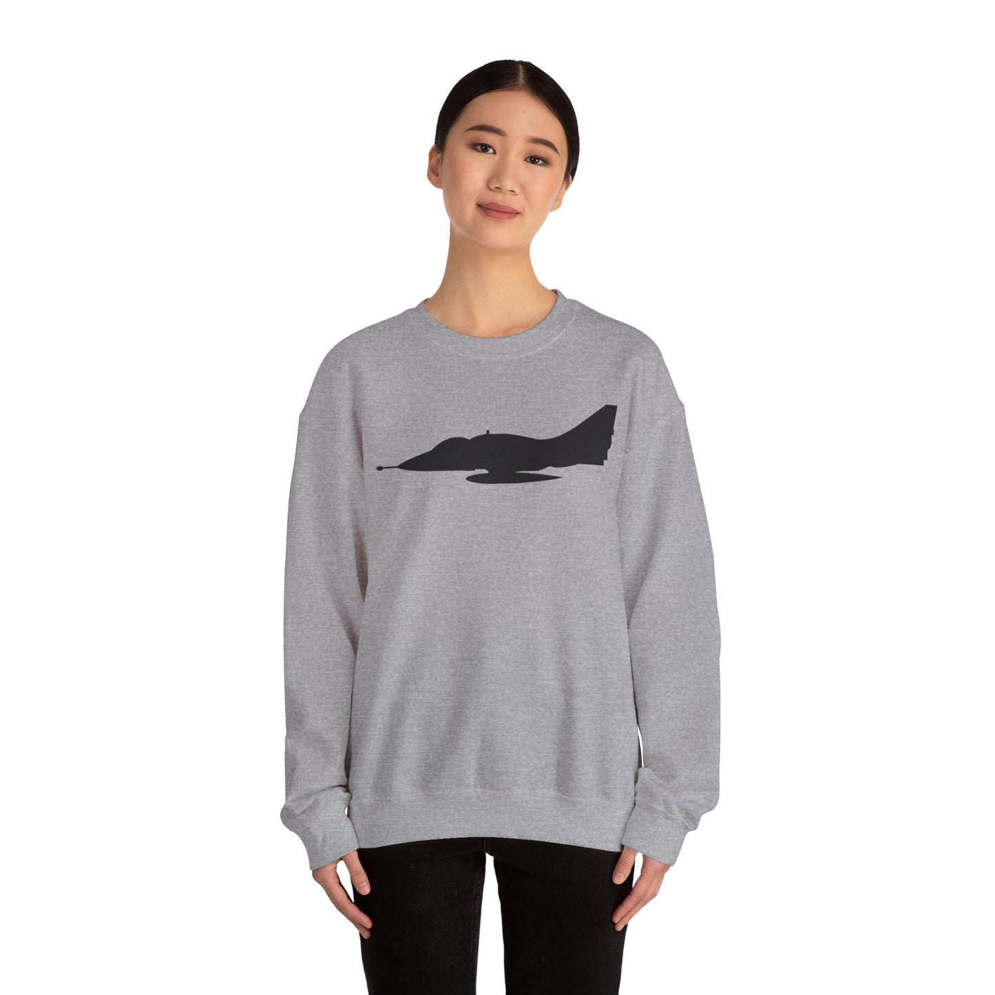 Crewneck Sweatshirt - Aircraft - A-4 SkyHawk - Silhouette X 300