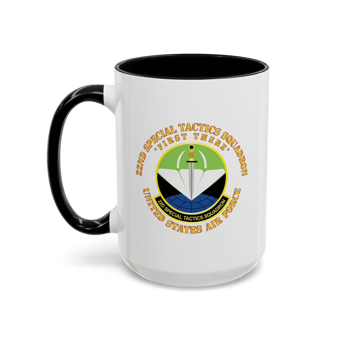 Accent Coffee Mug (11oz & 15oz) - USAF - 22nd Special Tactics Squadron - First There X 300