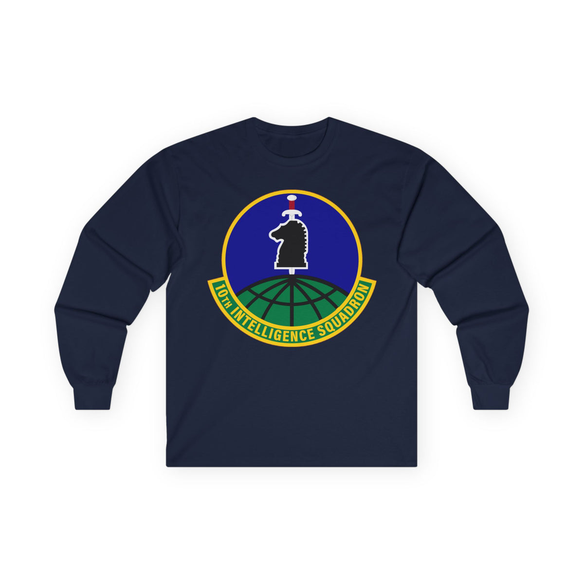 Unisex Ultra Cotton Long Sleeve Tee - USAF - 10th Intelligence Support Sq wo txt