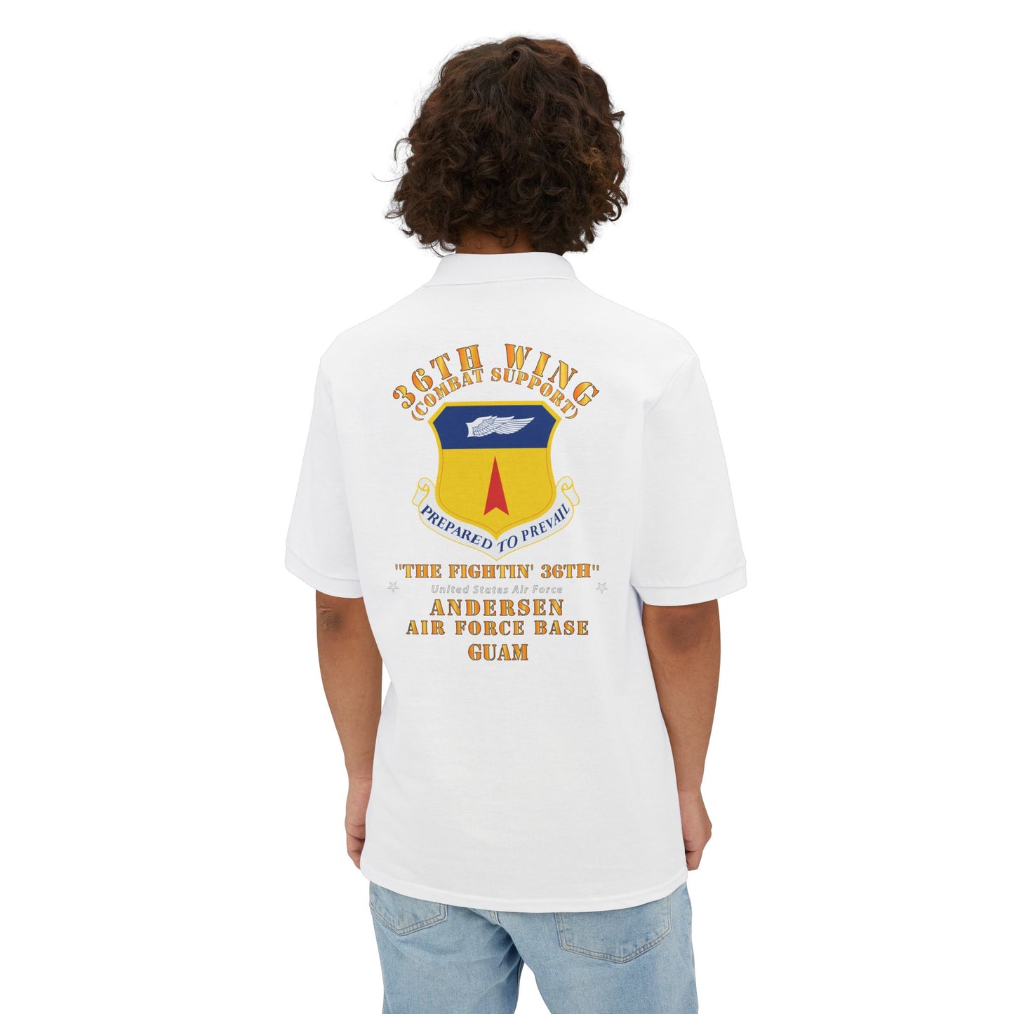 Men's Piqué Polo - USAF - 36th Wing - Anderson AFB - Guam