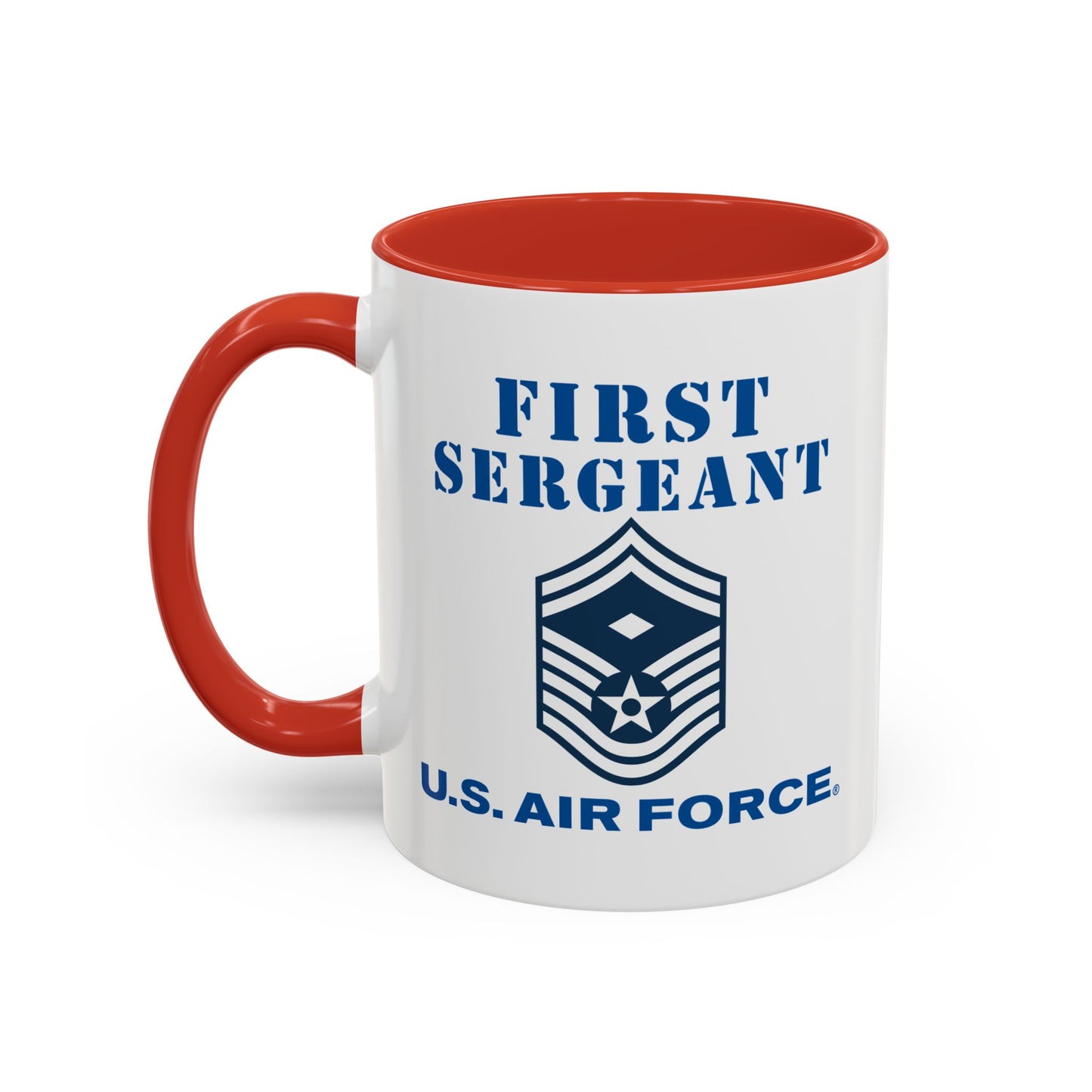 Accent Coffee Mug (11oz & 15oz) - USAF - First Sergeant (E8b) - 2020 - US Air Force w Text X 300