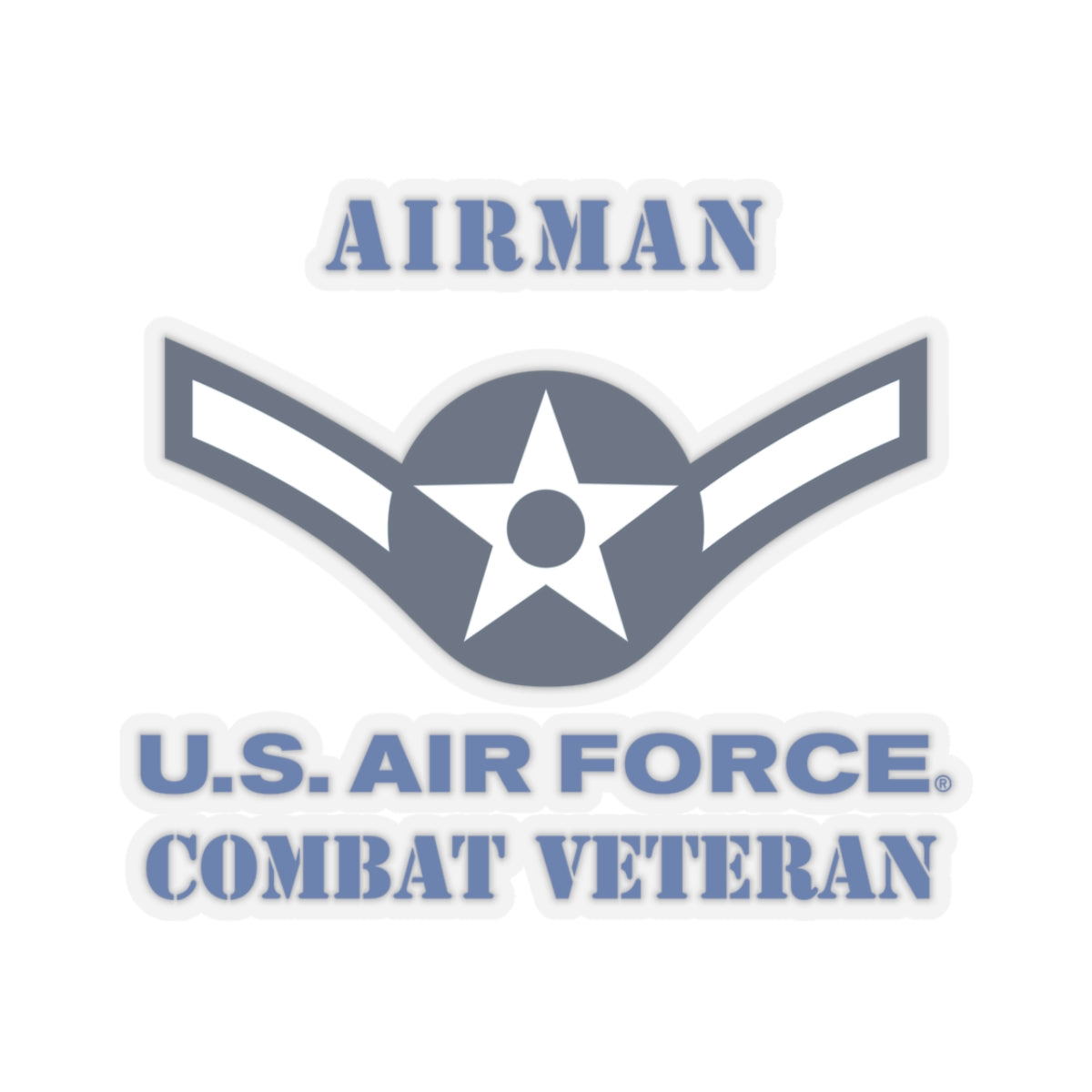 Kiss-Cut Stickers - USAF - Airman (E2) - 2020 - US Air Force - Combat Veteran