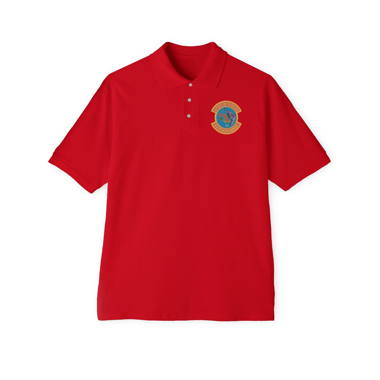 Men's Piqué Polo - USAF - B2 - Spirit of Florida - Stealth Bomber wo txt X 300