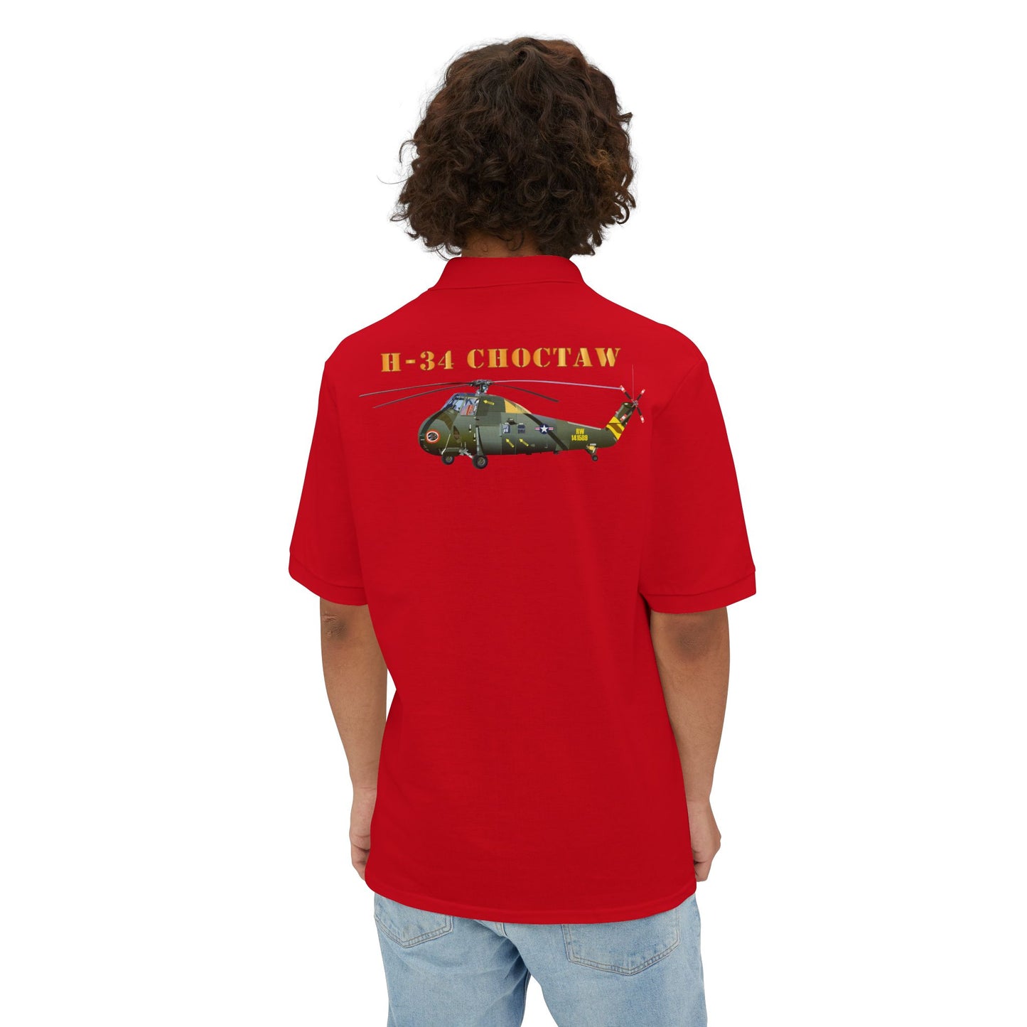 Men's Piqué Polo - H-34 Choctaw with Txt X 300