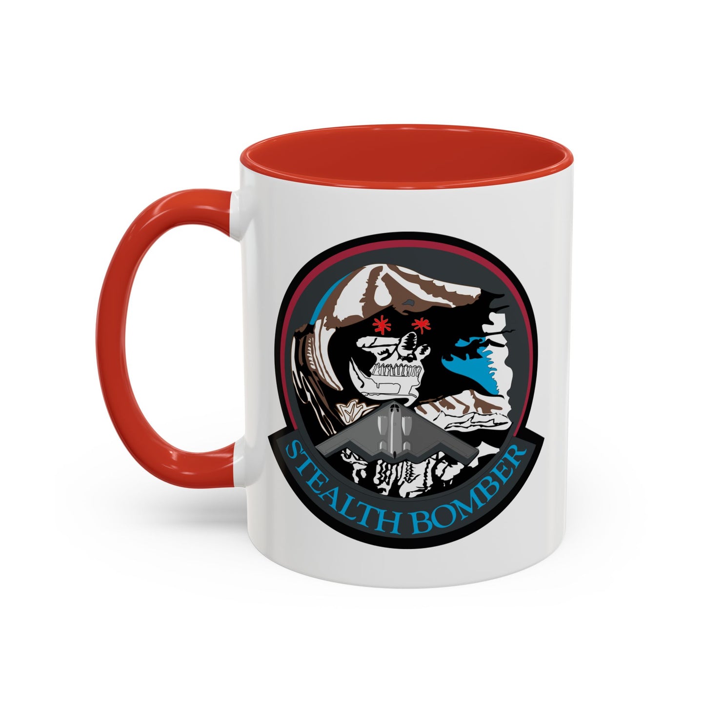 Accent Coffee Mug (11oz & 15oz) - USAF - B2 - Grim Reaper - Stealth Bomber wo txt X 300