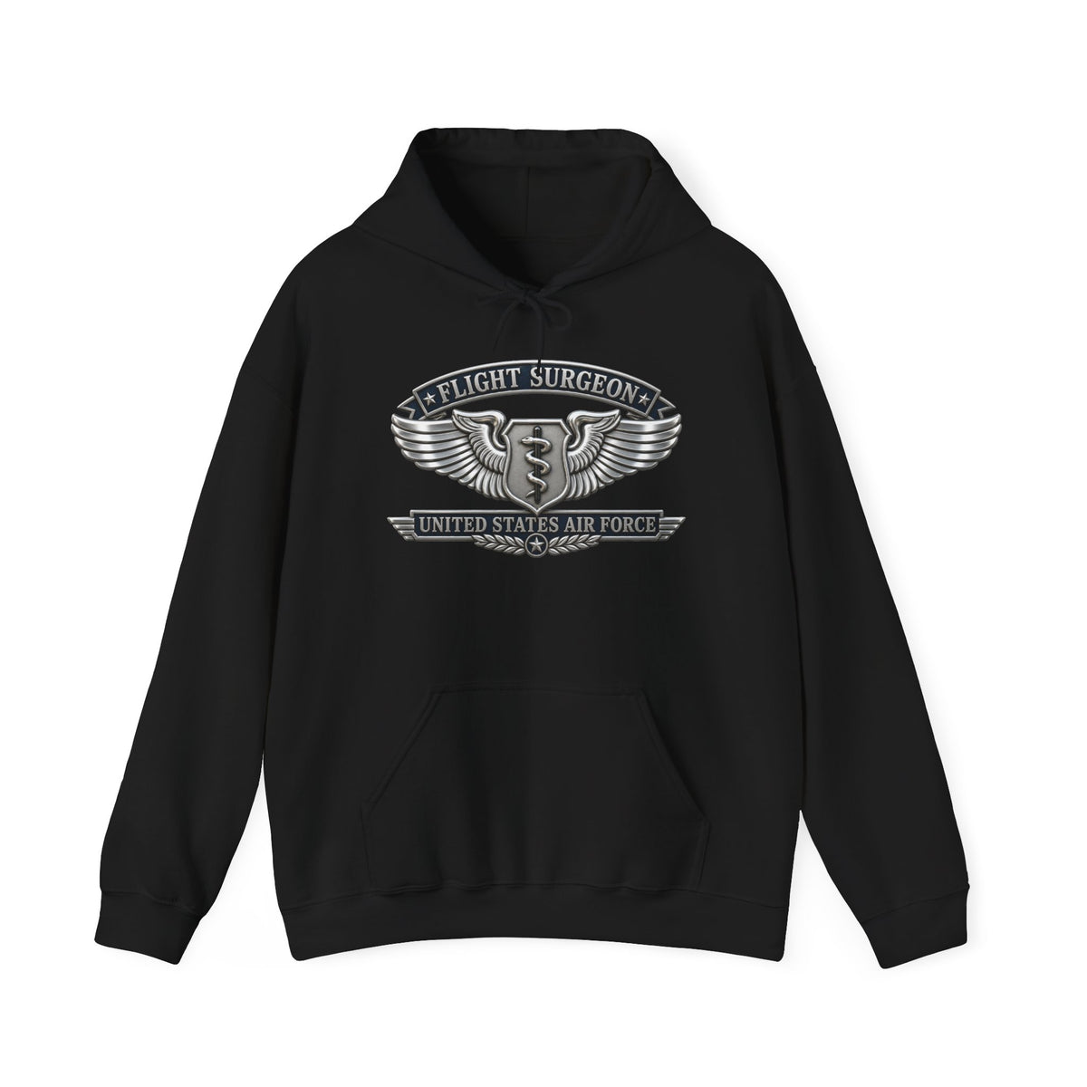 Unisex Heavy Blend Hooded Sweatshirt - USAF - Flight Surgeon Badge - United States Air Force - 3D - Enhanced