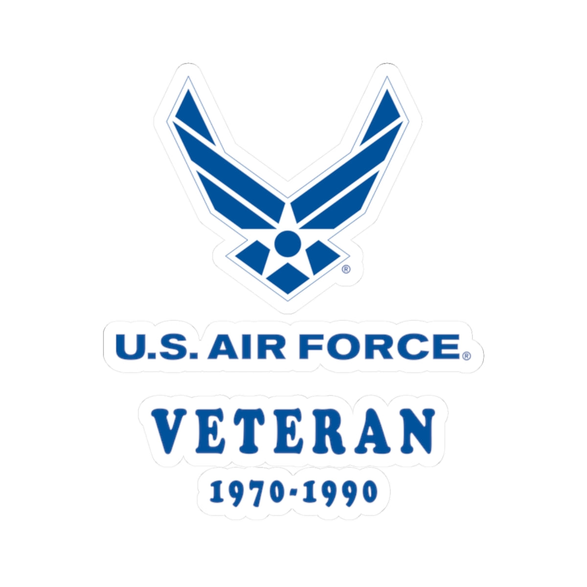 Kiss-Cut Stickers - USAF - Air Force - Veteran w years
