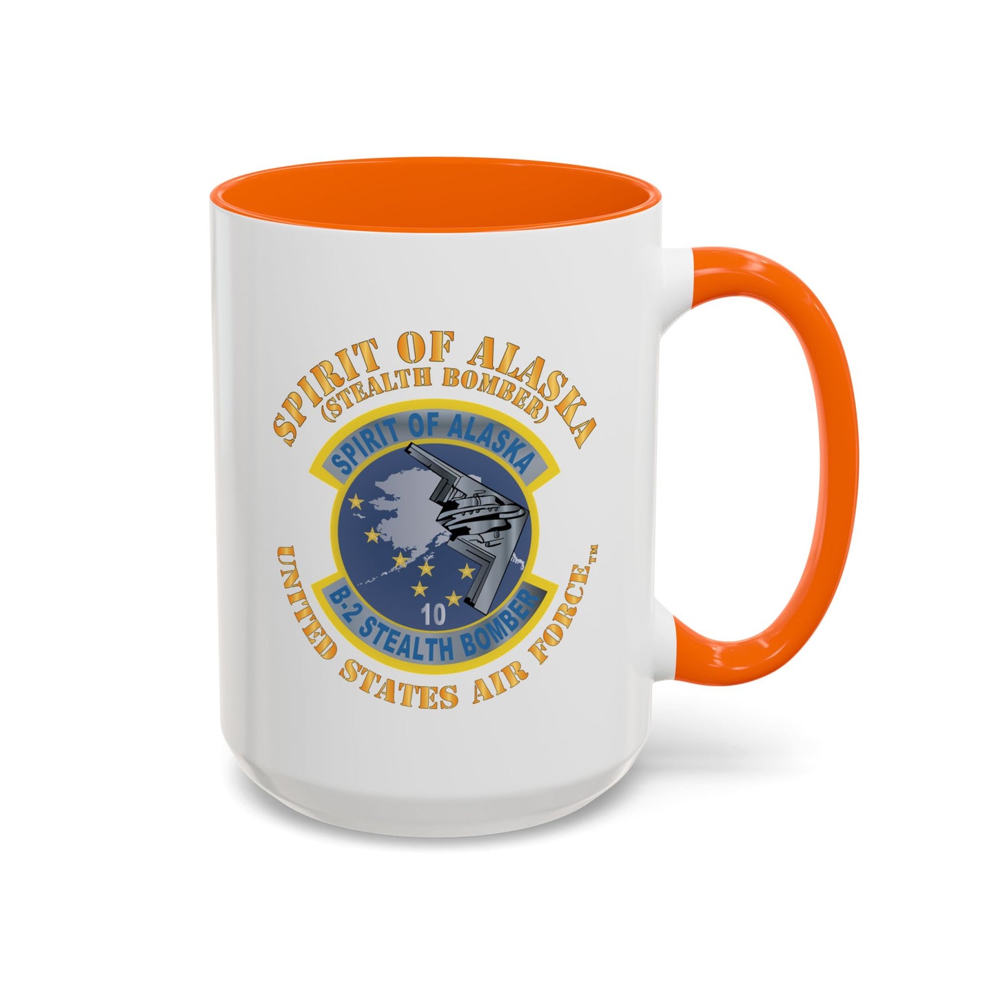 Accent Coffee Mug (11oz & 15oz) - USAF - B2 - Spirit of Alaska - Stealth Bomber X 300