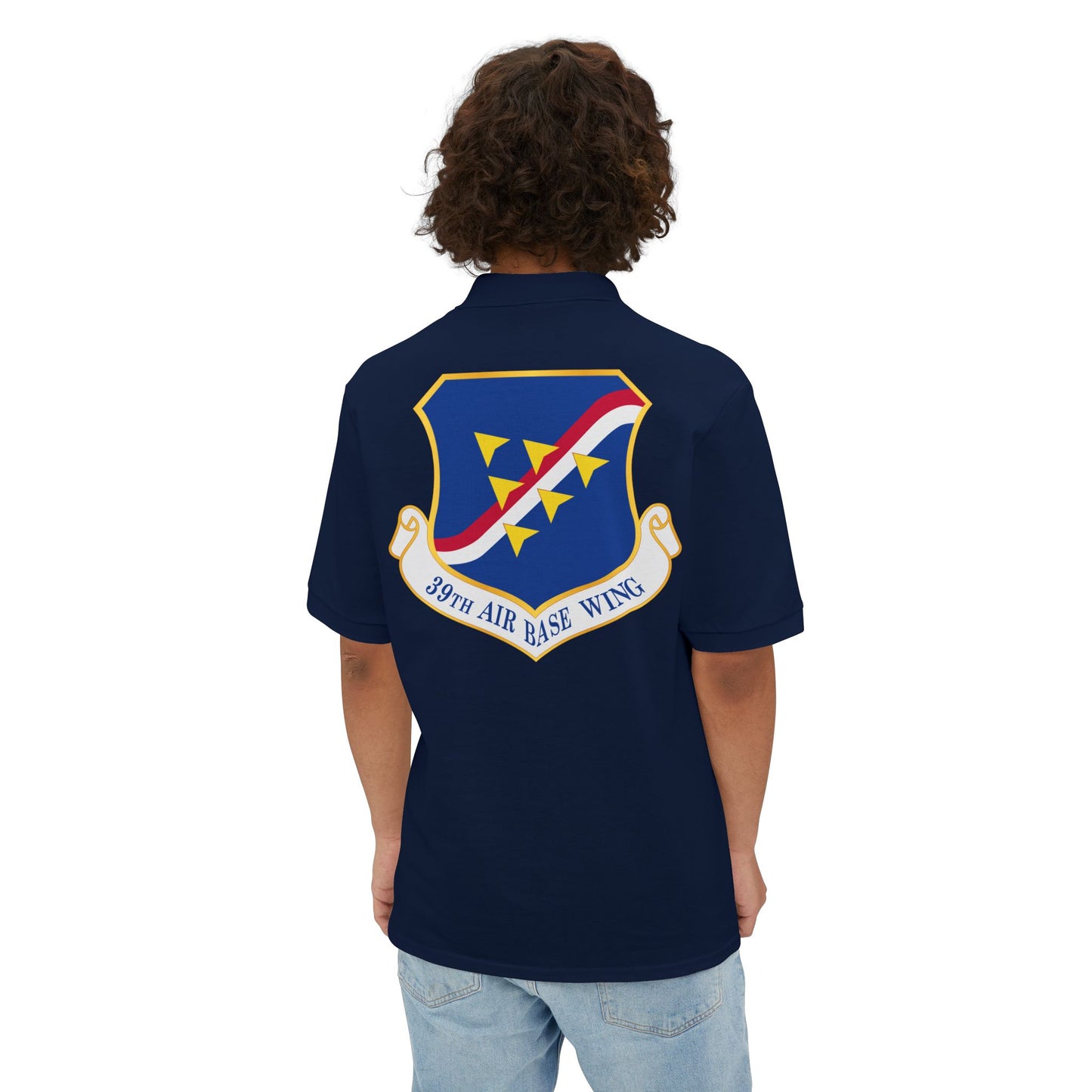 Men's Piqué Polo - USAF - 39th Airbase Wing wo Txt