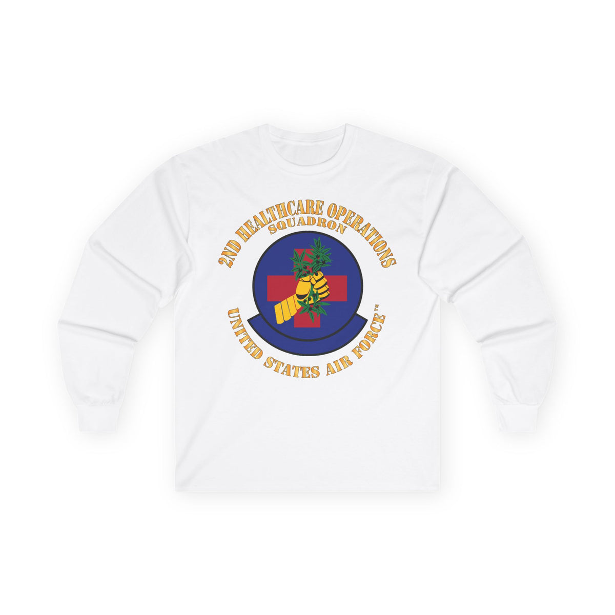 Unisex Ultra Cotton Long Sleeve Tee - USAF - 2nd Healthcare Operations Squadron
