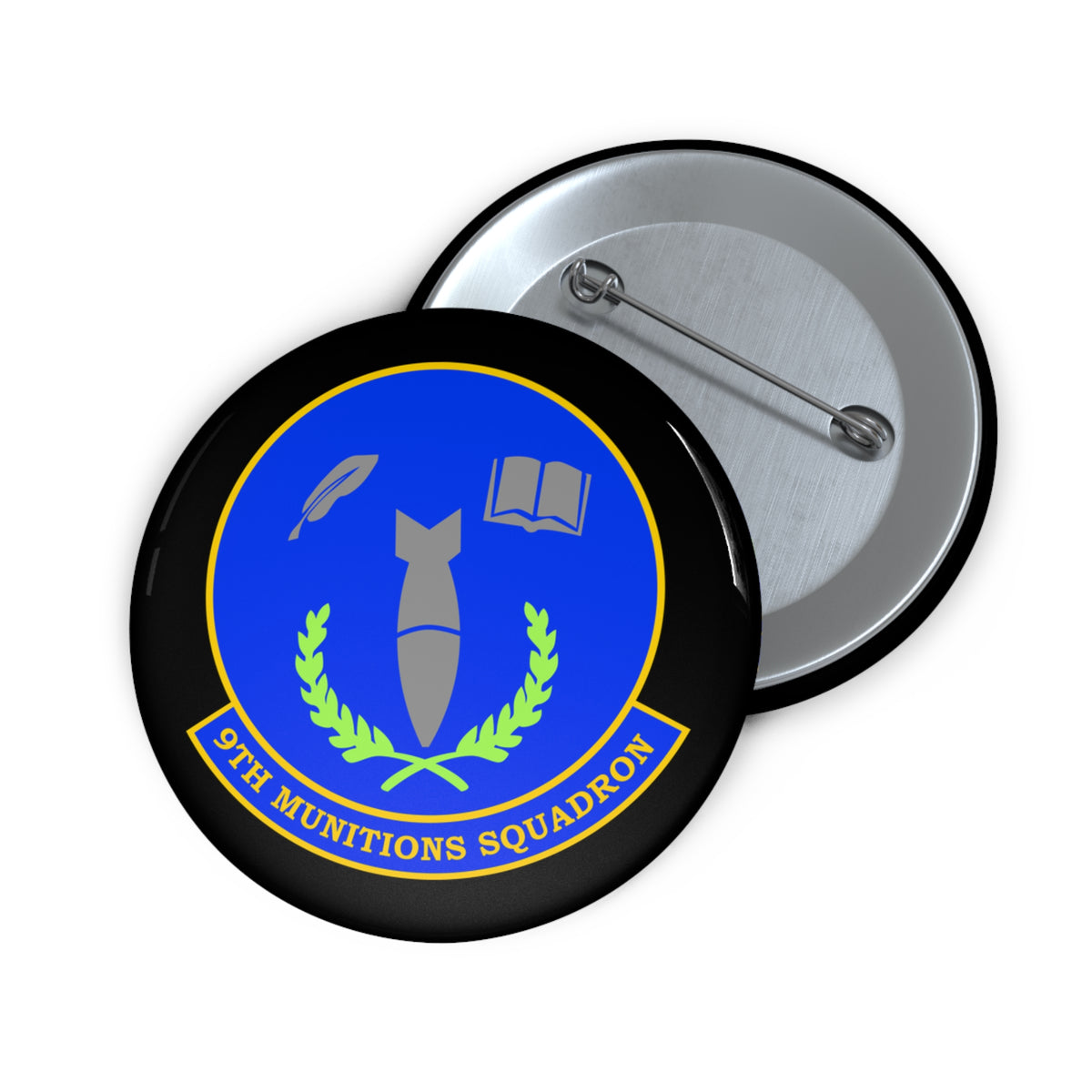 Custom Pin Button - USAF - 9th Munitions Squadron wo txt X 300
