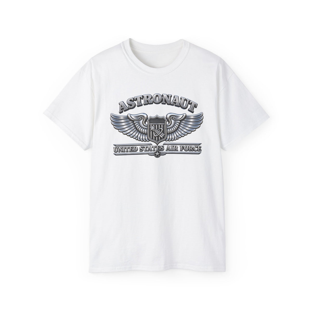 Unisex Ultra Cotton Tee - USAF - Basic Astronaut Badge - United States Air Force - 3D - Enhanced