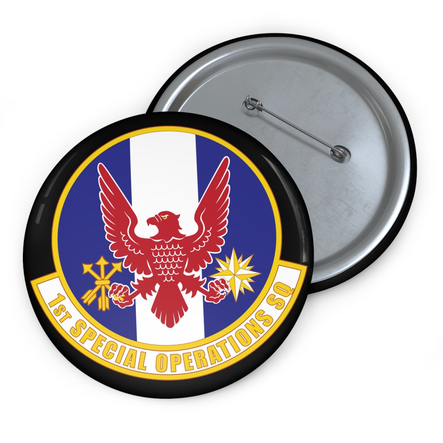 Custom Pin Button - USAF - 1st Special Operations Squadron wo txt