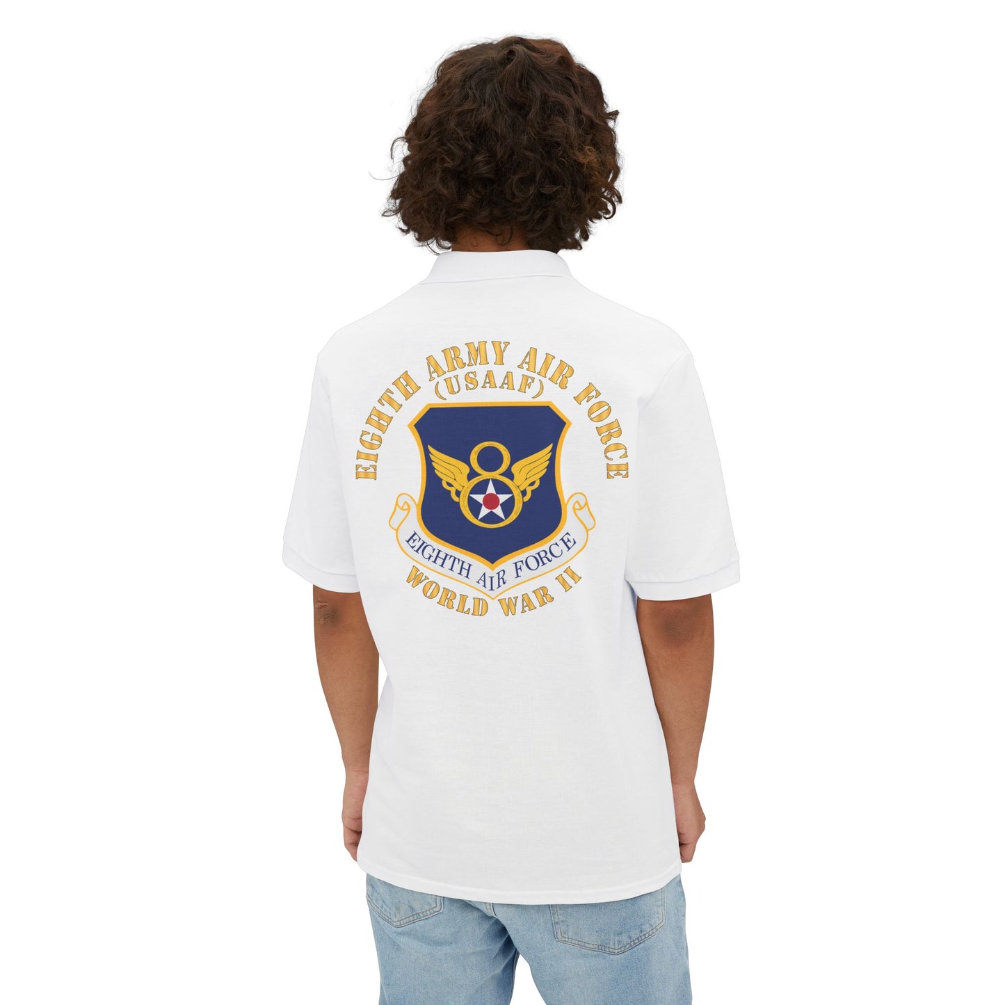 Men's Piqué Polo - USAF - 8th Air Force - WWII X 300