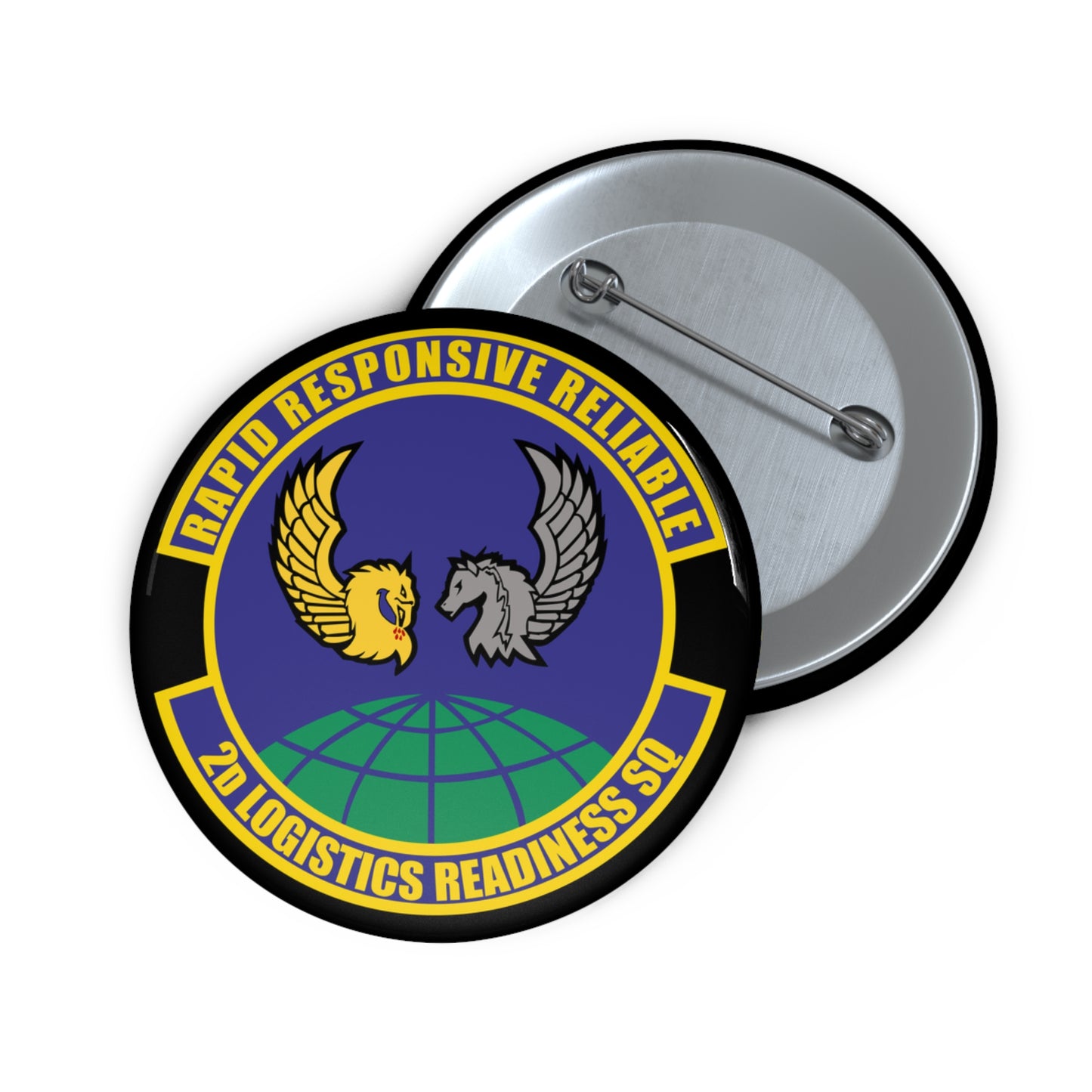 Custom Pin Button - USAF - 2d Logistics Readiness Squadron wo txt
