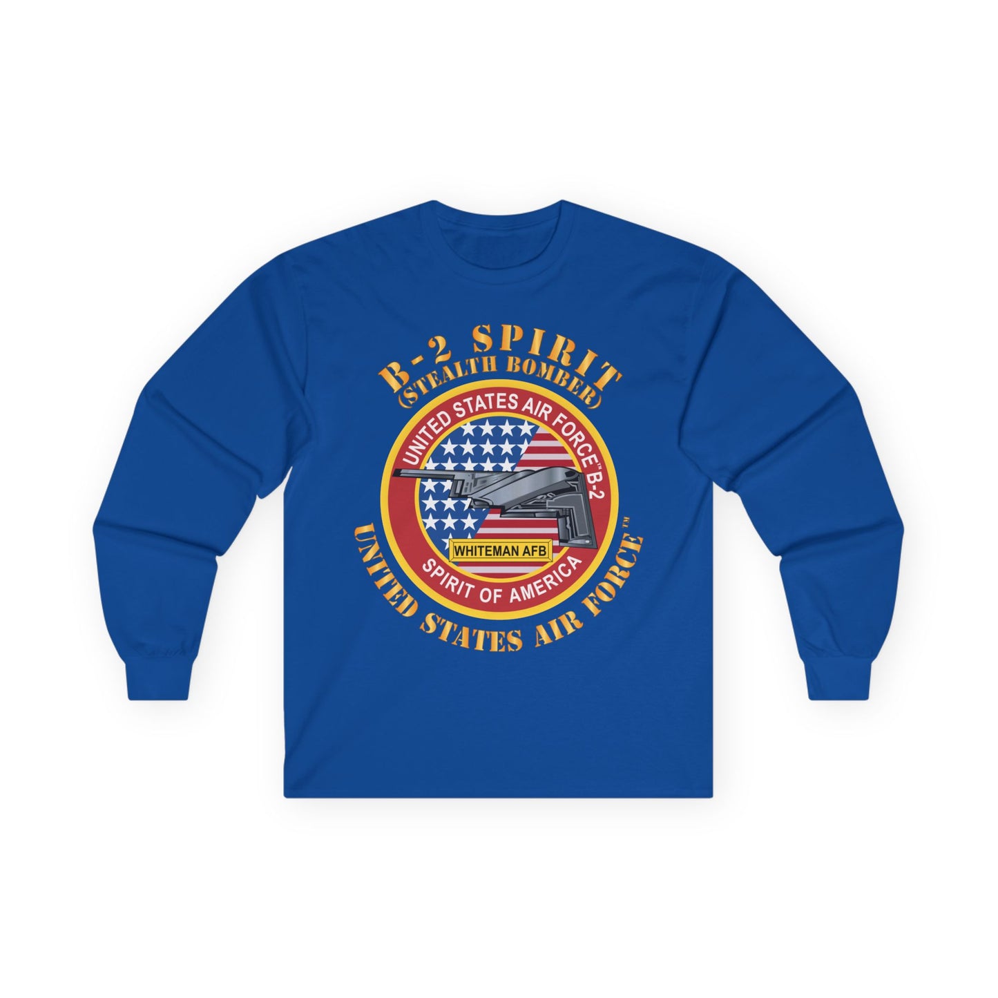 Unisex Ultra Cotton Long Sleeve Tee - USAF - B2 - Spirit - Stealth Bomber X 300