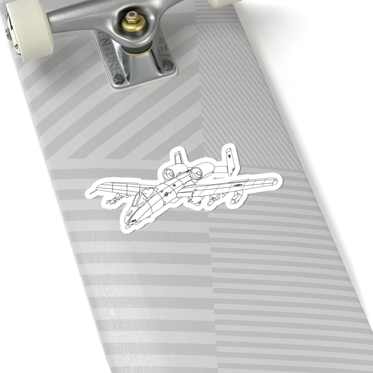 Kiss-Cut Stickers - Aircraft - A10 - Front - Top - Oblique - LA X 300