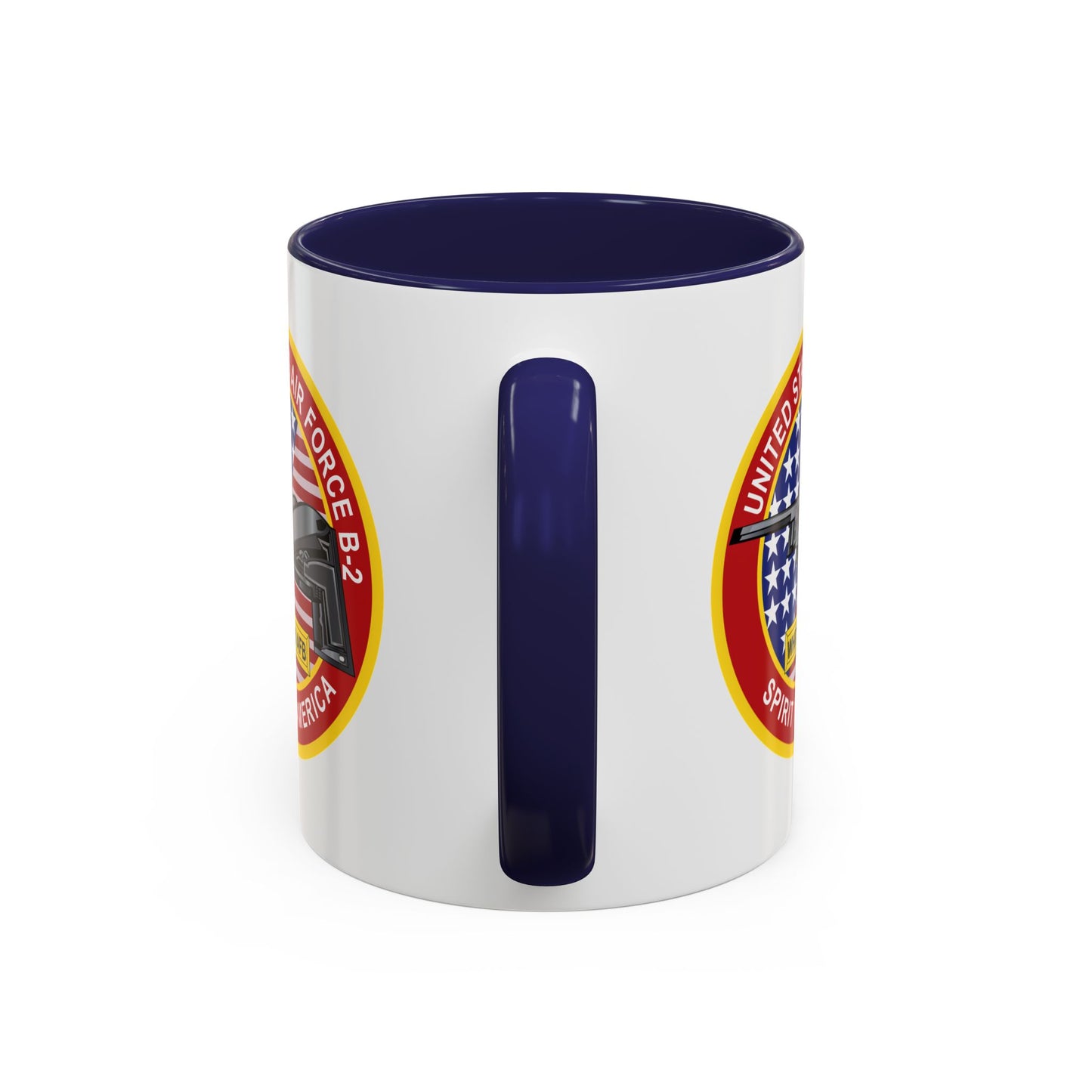 Accent Coffee Mug (11oz & 15oz) - USAF - B2 - Spirit - Stealth Bomber wo Txt