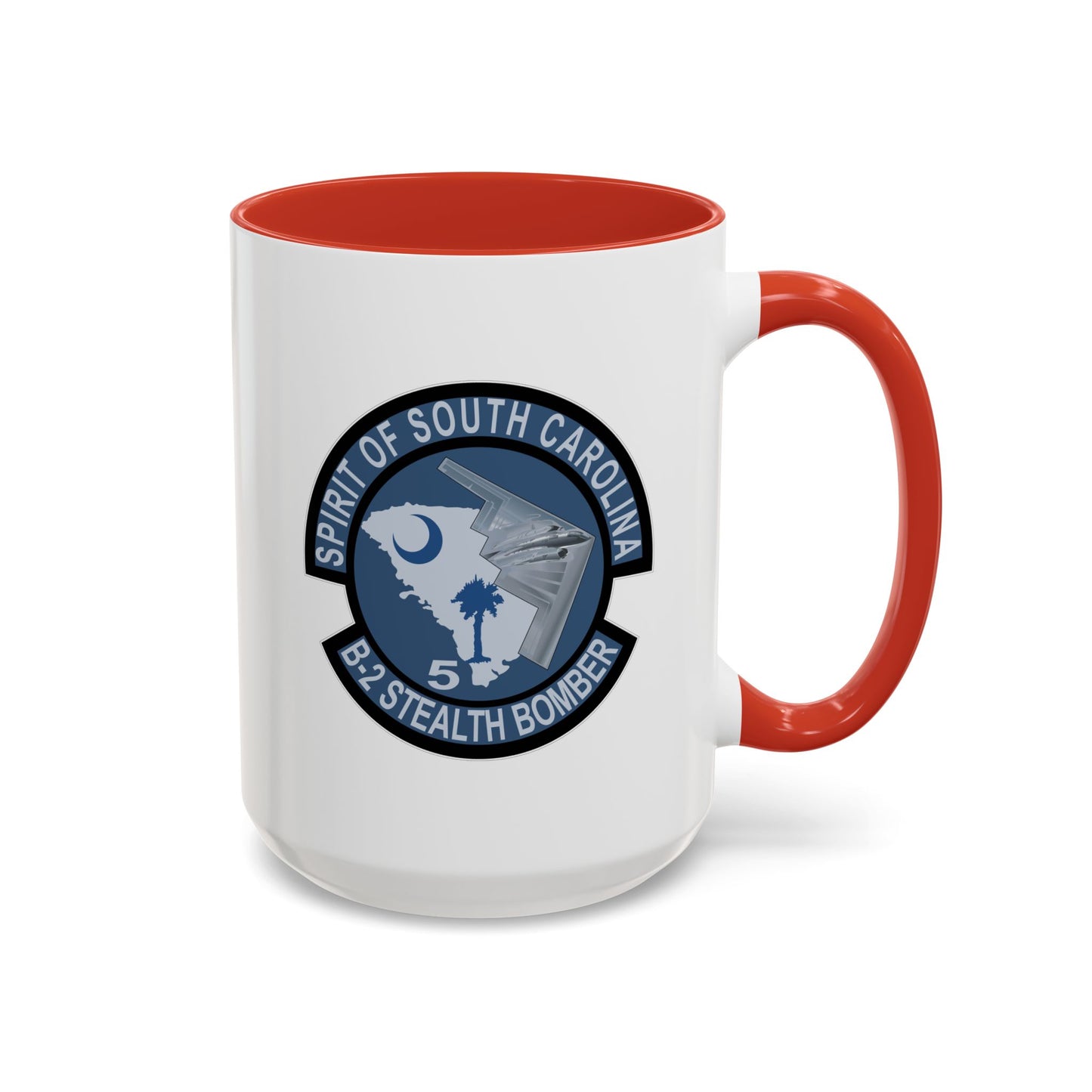 Accent Coffee Mug (11oz & 15oz) - USAF - B2 - Spirit of South Carolina Stealth Bomber wo Txt X 300
