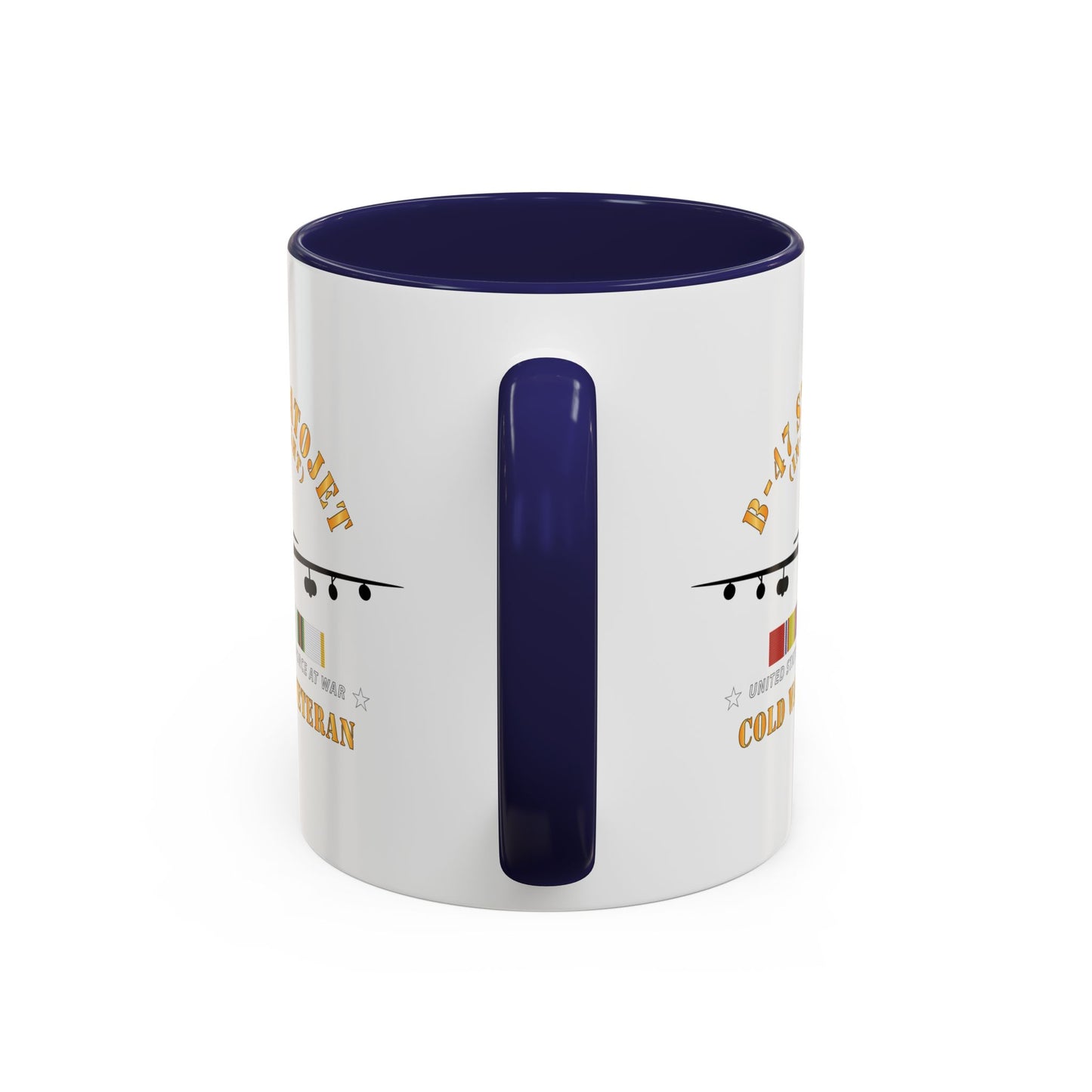 Accent Coffee Mug (11oz & 15oz) - USAF - B-47 Stratojet - In Flt - Silhouette - Cold War Veteran X 300