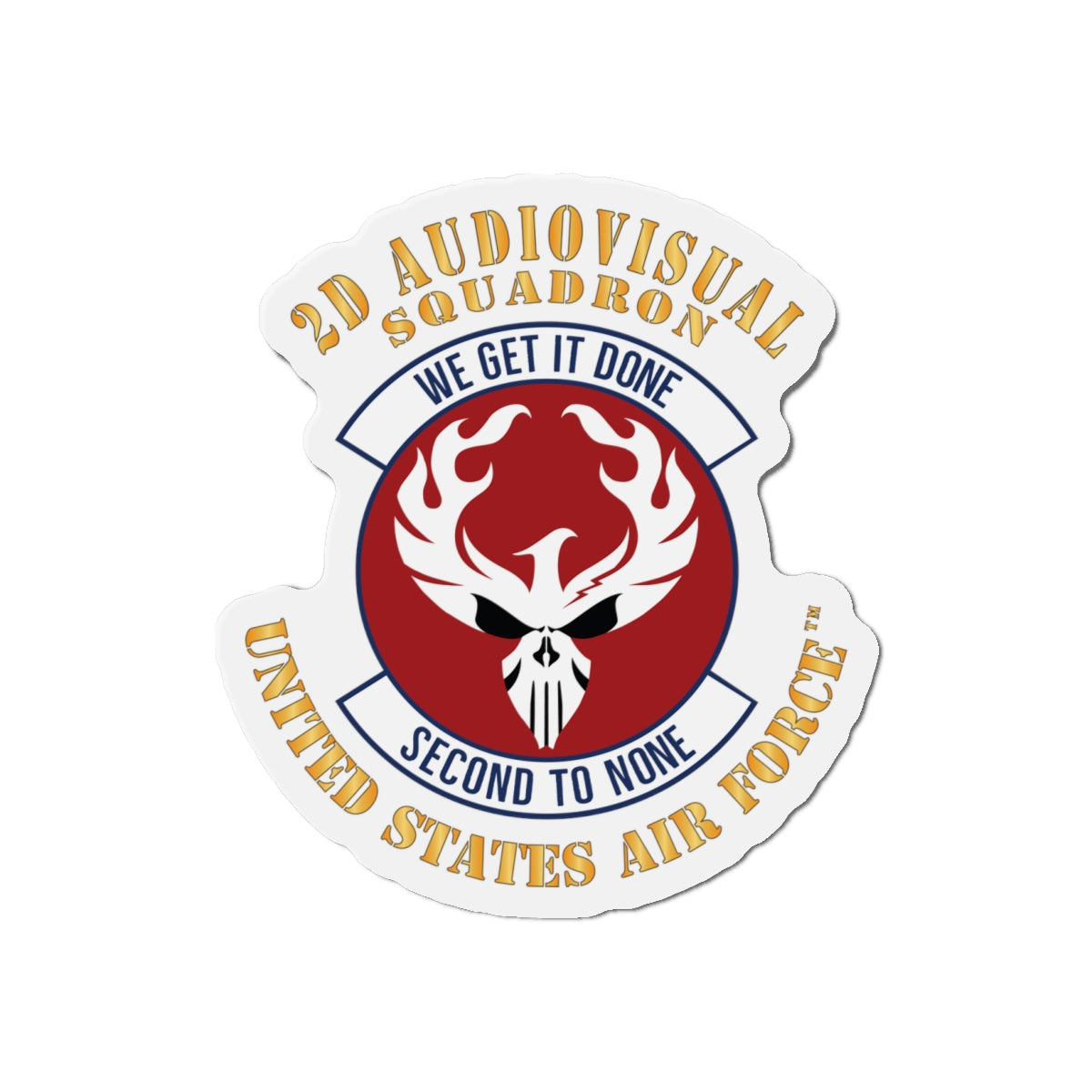 Die-Cut Magnet - USAF - 2d Audiovisual Squadron X 300