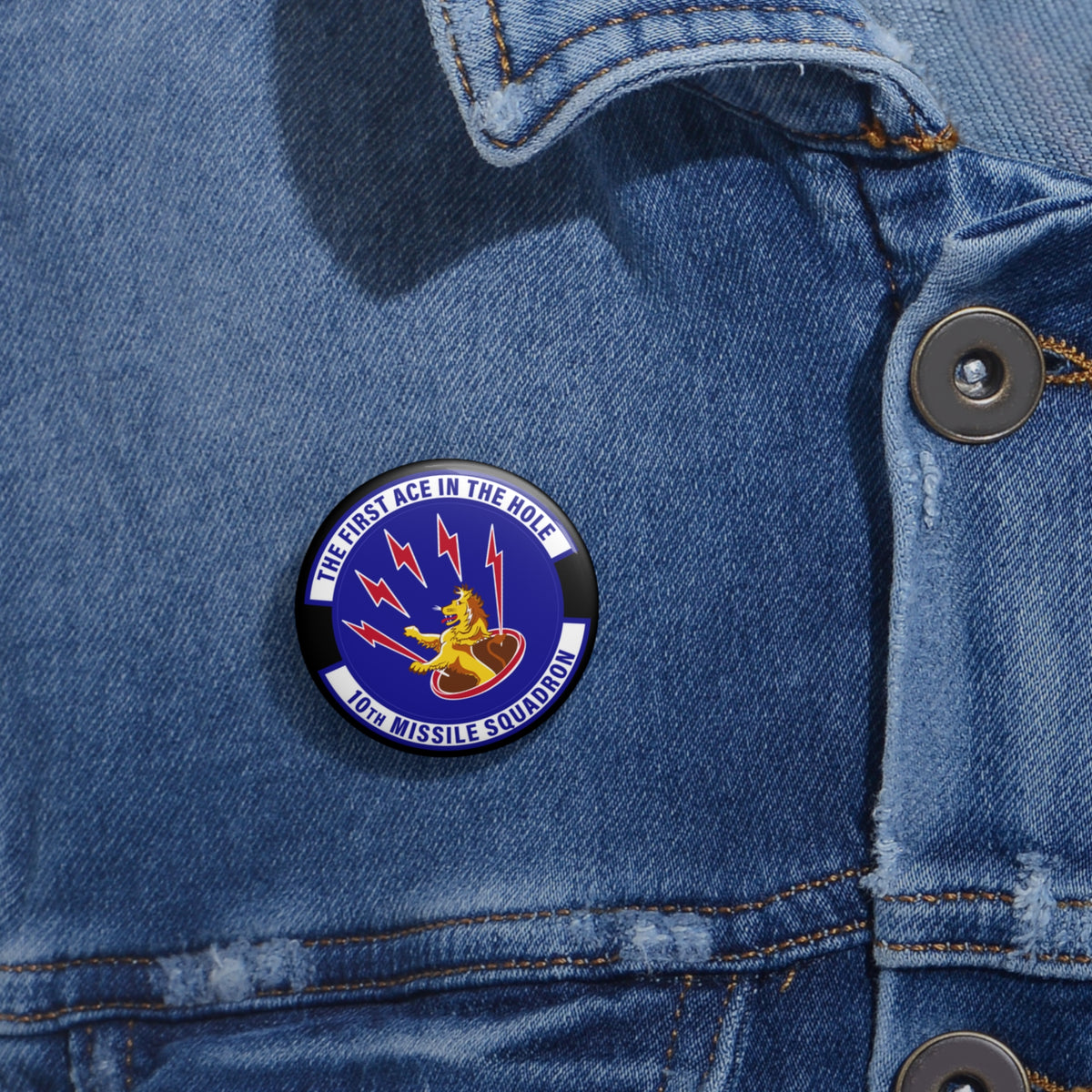Custom Pin Button - USAF - 10th Missile Squadron wo txt