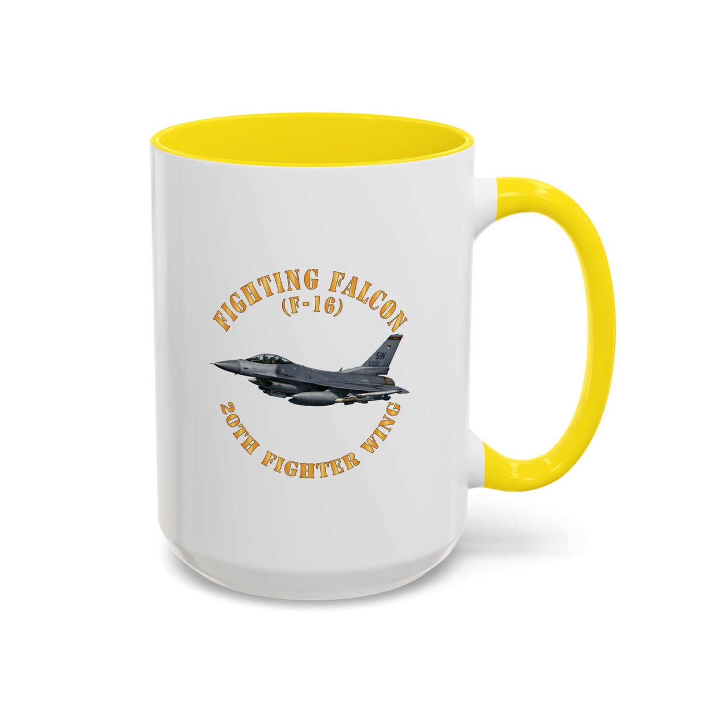 Accent Coffee Mug (11oz & 15oz) - USAF - F-16 Fighting Falcon - 20th Fighter Wing X 300